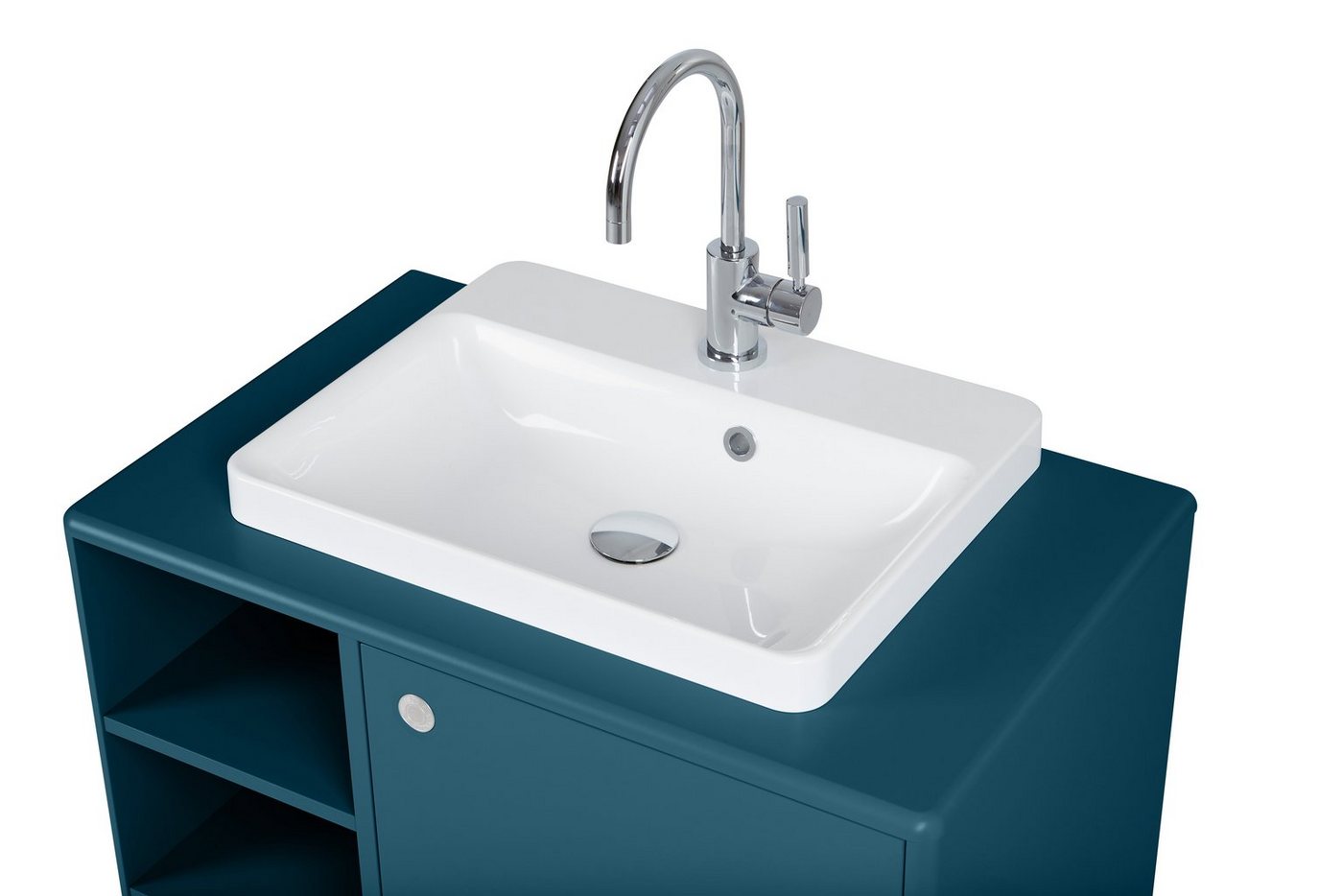 Thumbnail - TOM TAILOR HOME Waschtisch COLOR BATH mit Waschbecken, Tür und offenem Regal - in schönen Farben, lackiertes MDF mit ger...