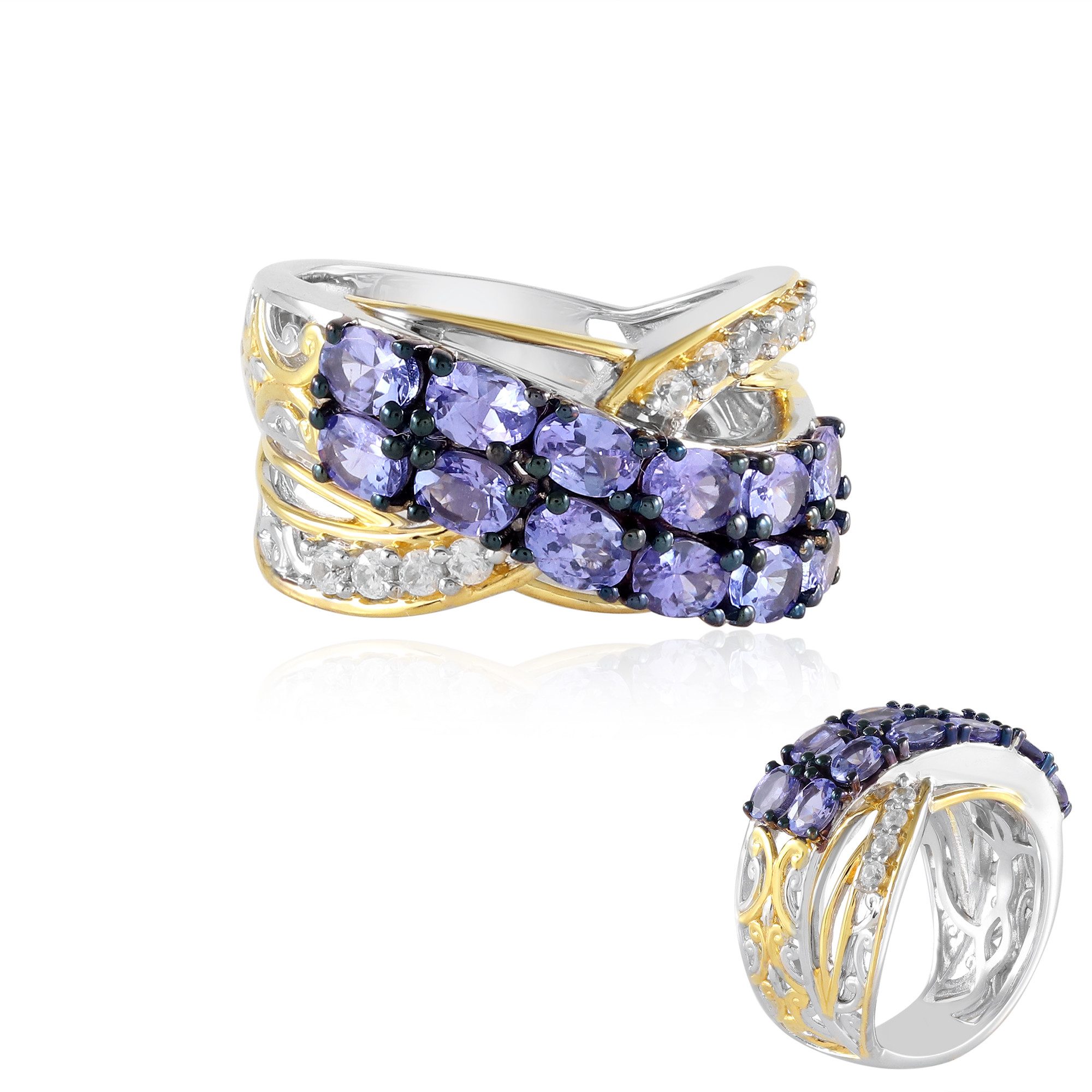 Cavill Silberring Tansanit Sterling Silber Ring (1-tlg)