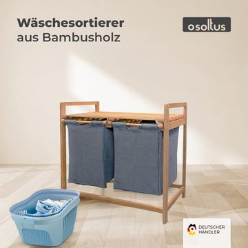 osoltus Wäschesortierer osoltus Bali Bambus Holz Wäschesortierer Wäschesammler 75cm