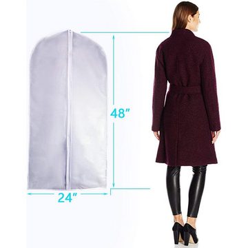 HIBNOPN Kleiderschutzhülle 6 Stück Kleidersack klar, Staubbeutel Decken Mottenschutz 60cm x 120cm (6 St)