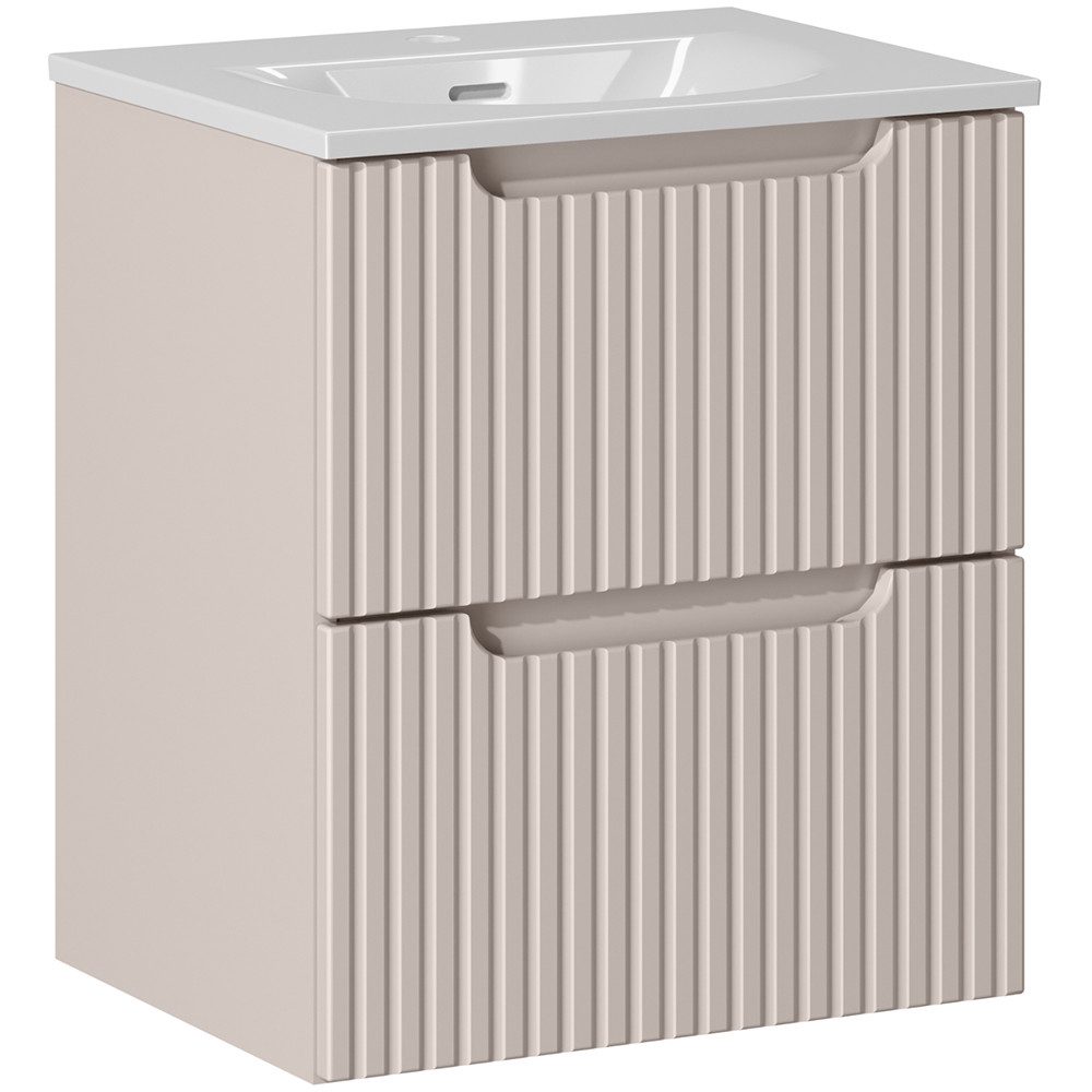 Lomadox Waschtisch NEWPORT-56-CASHMERE, 51cm mit Keramikwaschbecken, kaschm günstig online kaufen