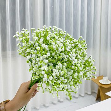 Kunstpflanze 6 Stück Schleierkraut Künstlich Gypsophila Künstliche Blumenstrauß, HIBNOPN