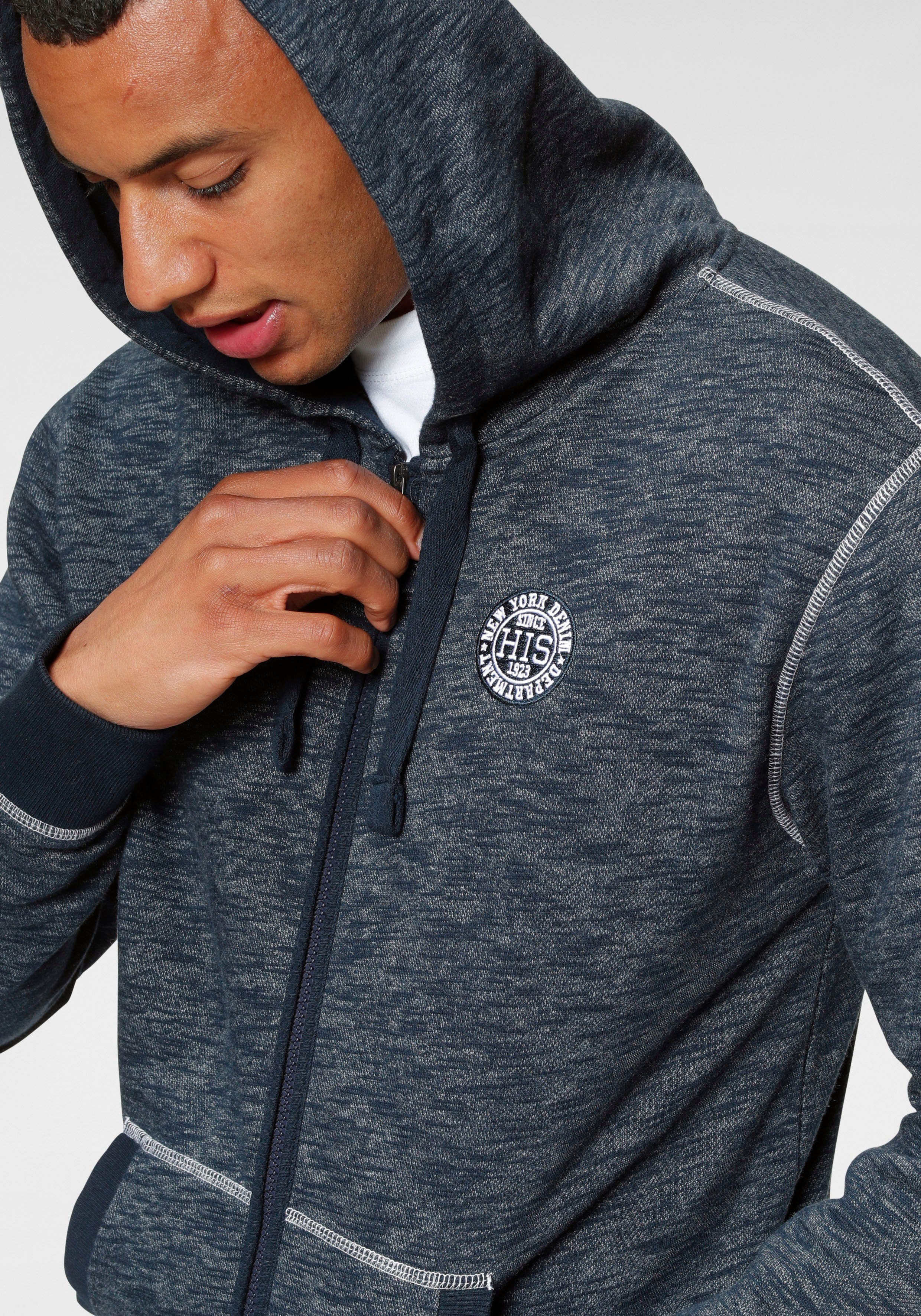 H.I.S Kapuzensweatjacke mit markanten Nähten