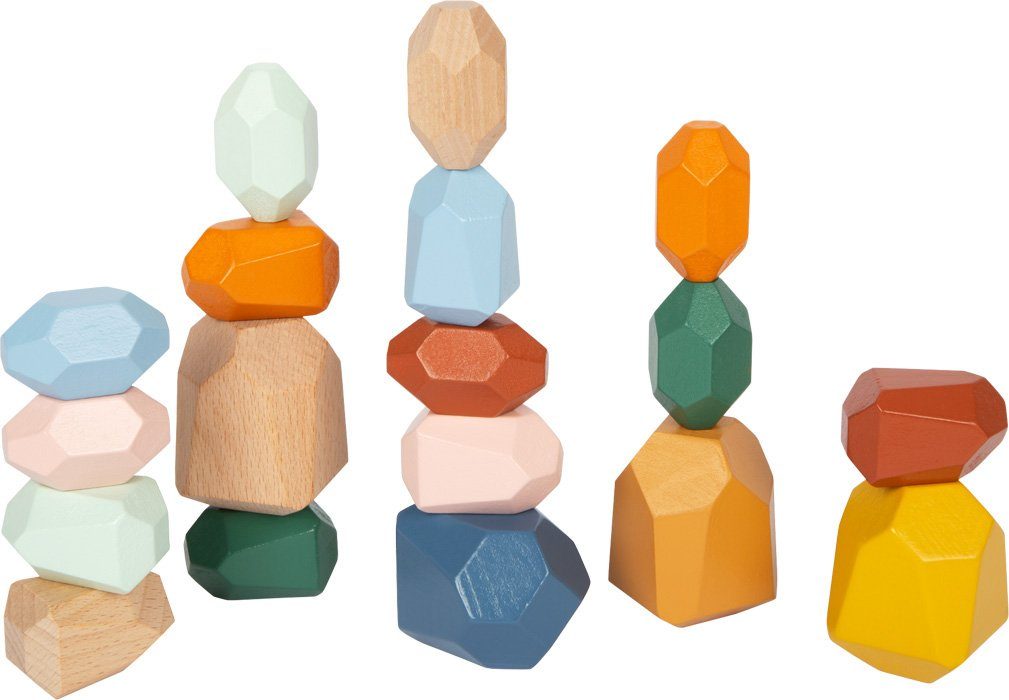 Small Foot Spielbausteine Balanciersteine aus Holz „Safari“, (Set, 1 St., 1), unterschiedliche Größen mit Ecken und ungleichen Seiten