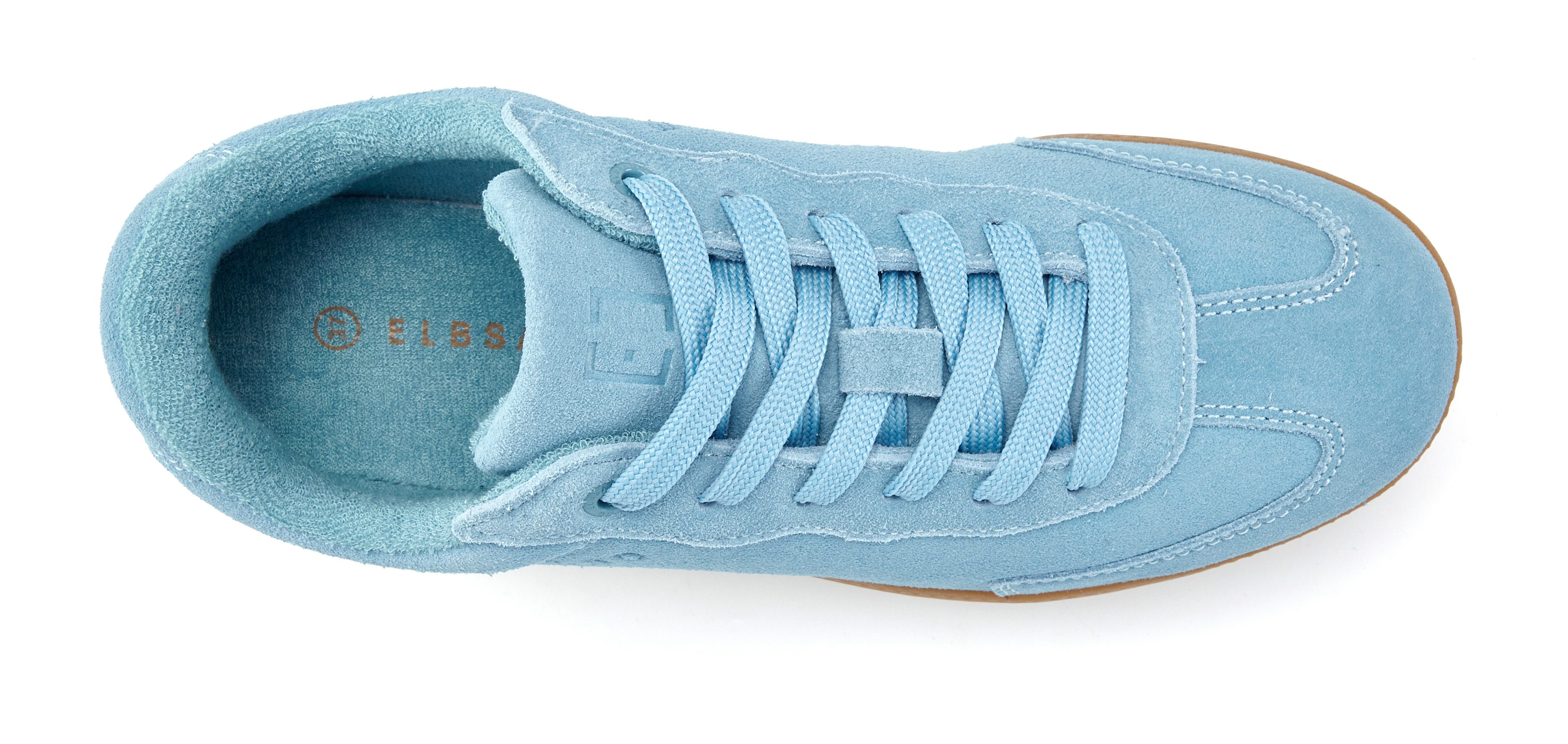 Elbsand Freizeitschuh, Schnürschuh, Turnschuh, Retro Sneaker, Lederschuh Sneaker Ledersneaker, Schnürhalbschuh aus Leder im modernen Retro Look