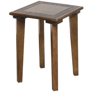 Marrakesch Orient & Mediterran Interior Beistelltisch Beistelltisch Nachttisch Holz, Tisch Hocker Astus Orientalische (1 Tisch), Handarbeit