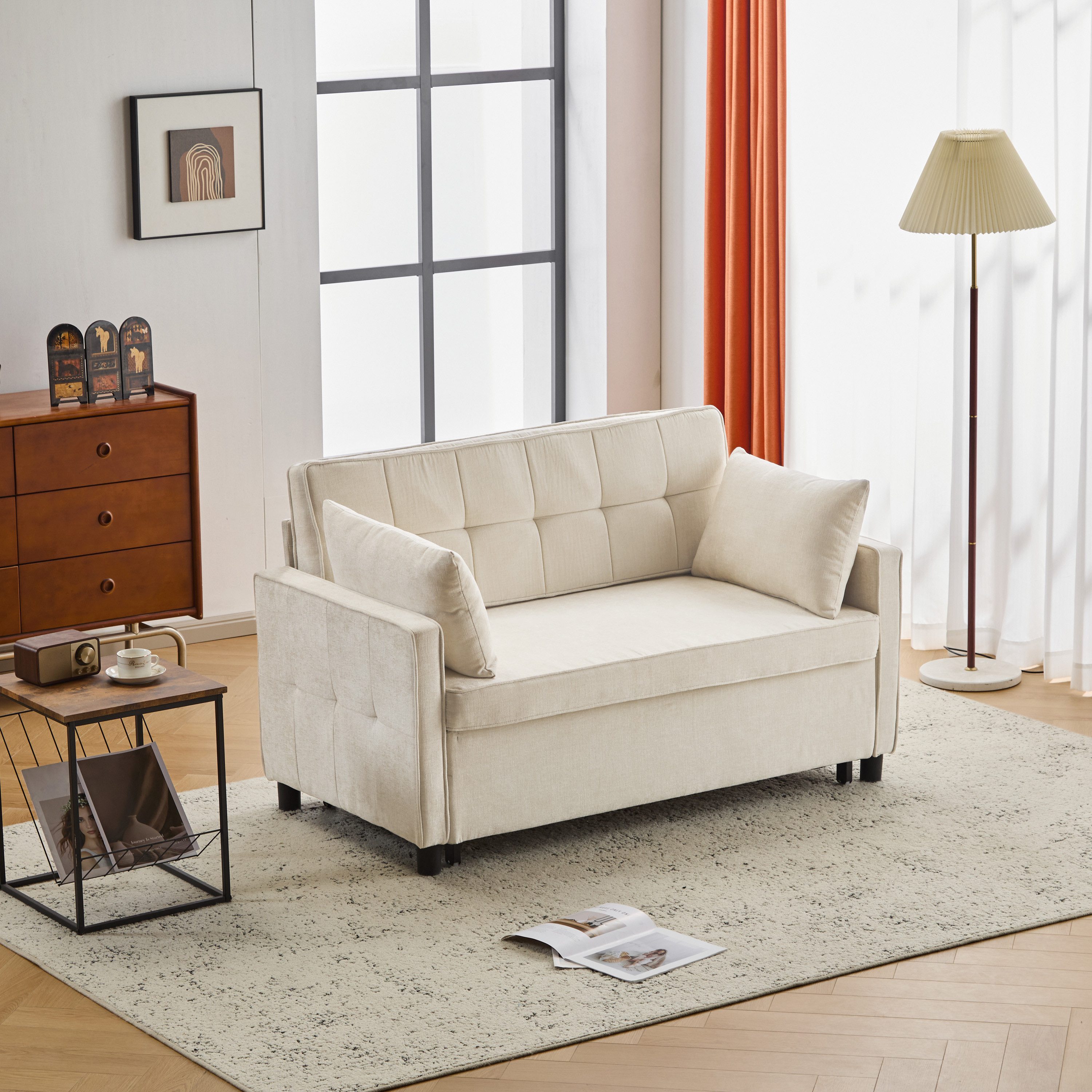 STILVORA Schlafsofa mit bettfunktion,verstellbare 2-sitzer-Klappsofa,Tagesb günstig online kaufen