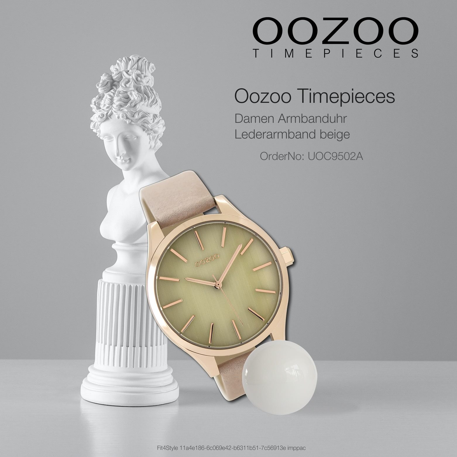 OOZOO Quarzuhr Oozoo Damen Armbanduhr Timepieces Analog, (Analoguhr), Damenuhr rund, groß (ca. 42mm) Lederarmband, Casual-Style