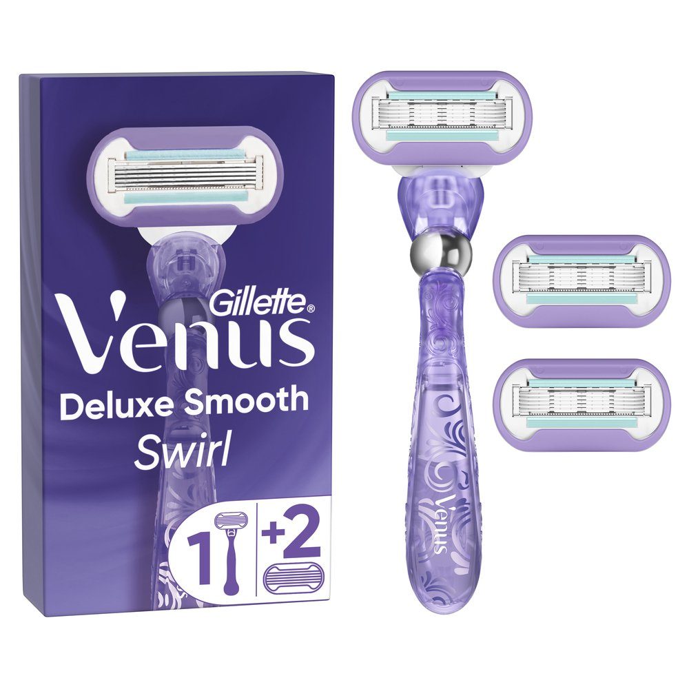 Gillette Venus Nassrasierer Deluxe Smooth Swirl 3er Pack + Handstück