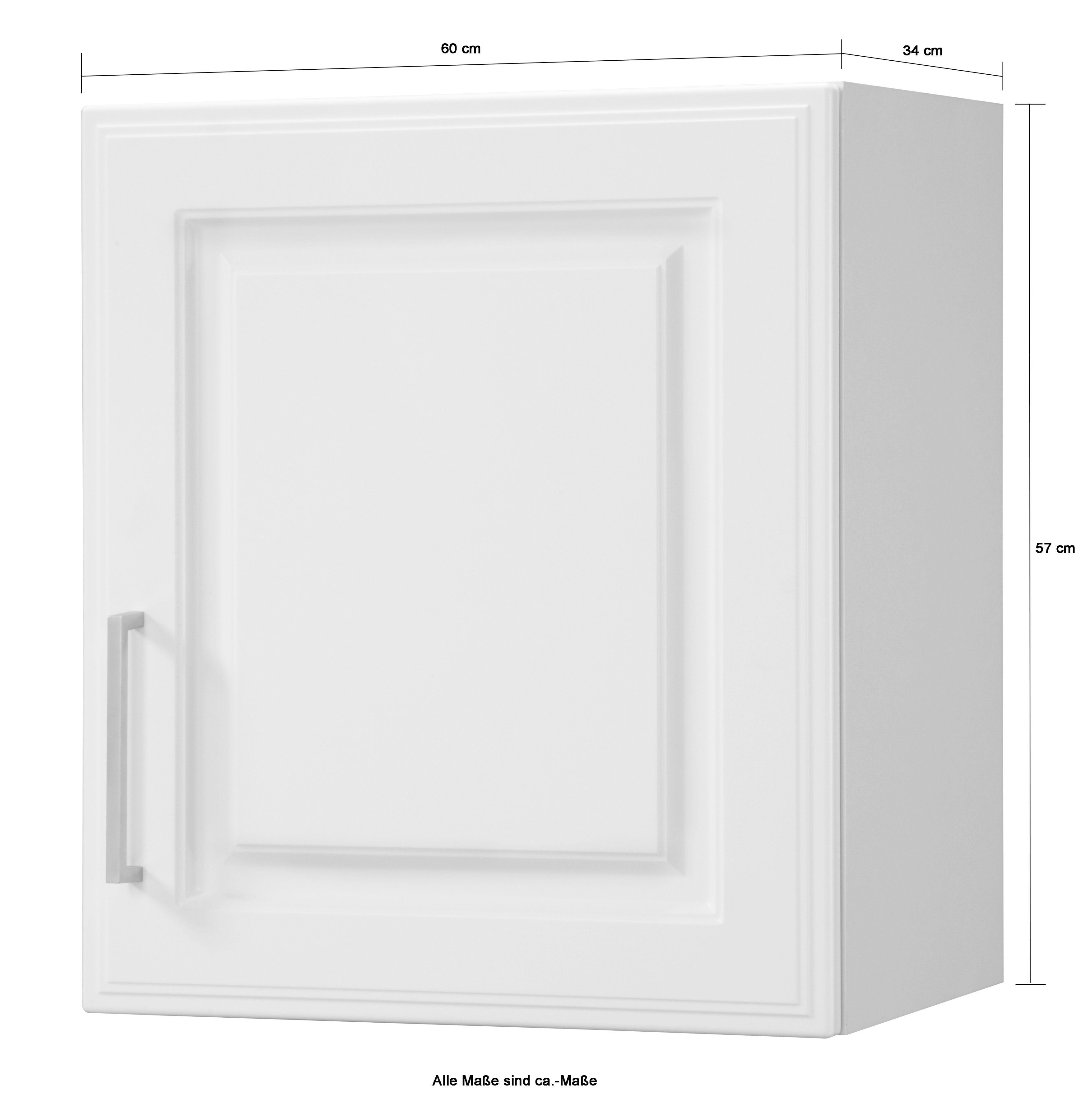 HELD MÖBEL MDF-Fronten cm 60 weiß/weiß Stockholm, hochwertige Breite Hängeschrank