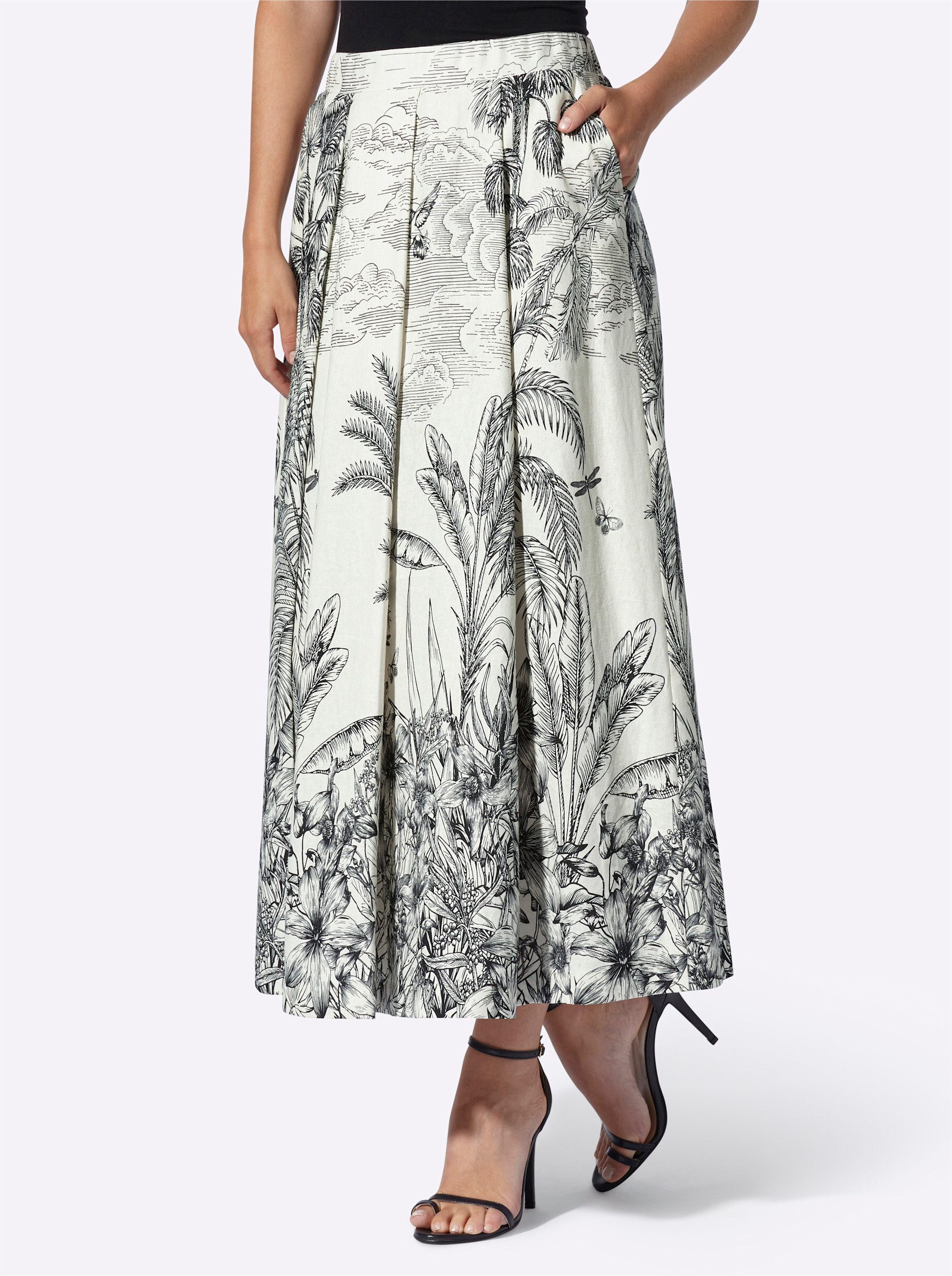 heine A-Linien-Rock Druck-Rock