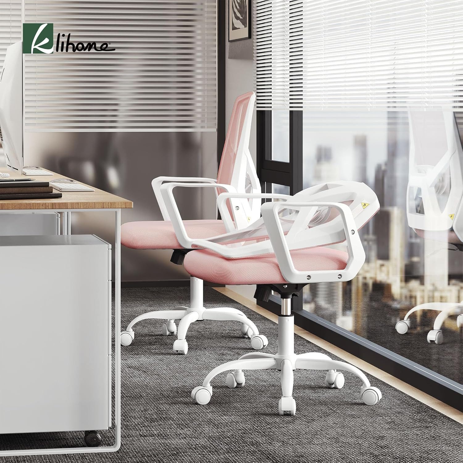 Klihome Bürostuhl (1 St), Computerstuhl mit Faltbarer, Metallgestell, verst günstig online kaufen