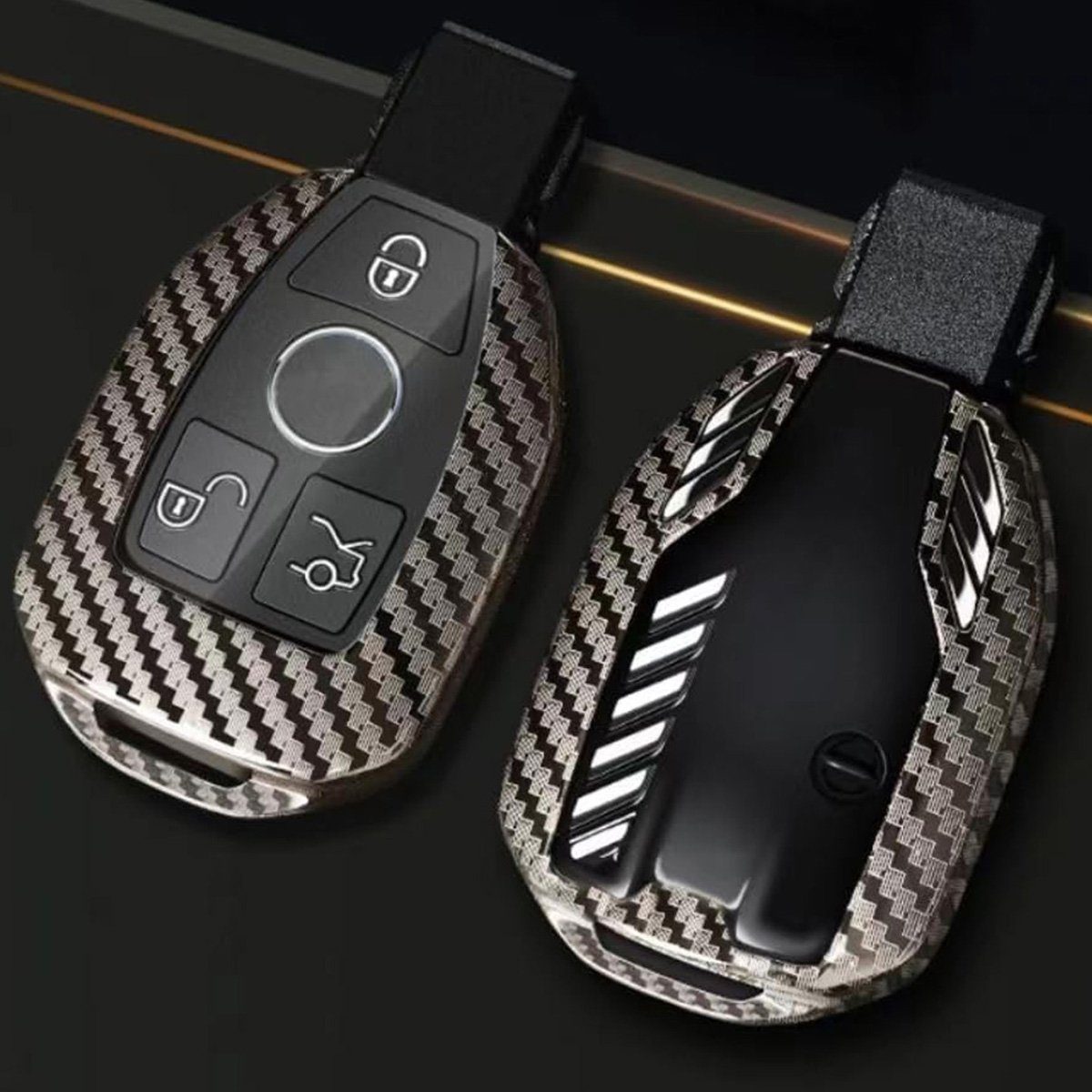 Schlüsselhülle Mercedes Benz - 2 Tasten - Material Weichgummimaterial -  Verschiedene Farben