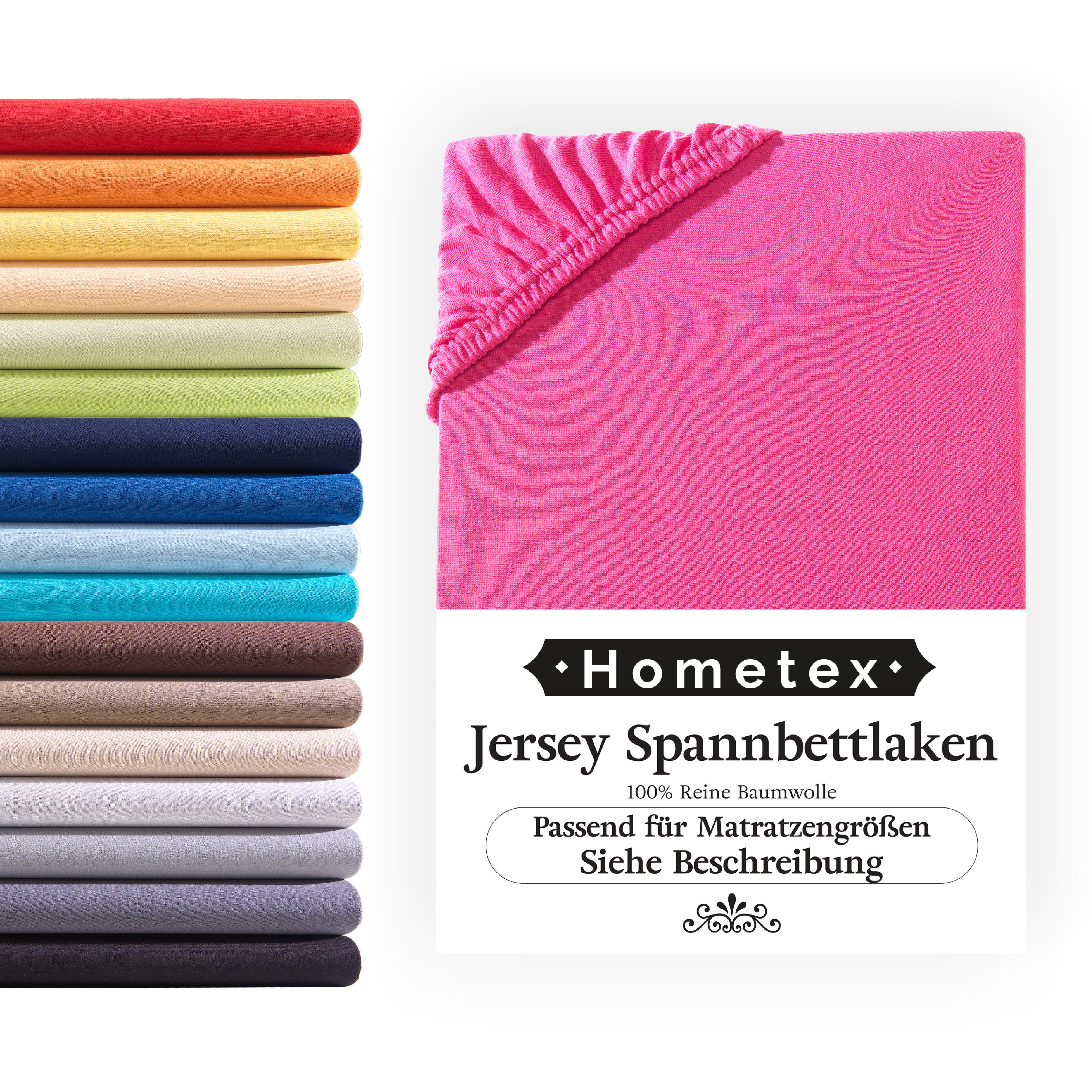 Hometex Premium Textiles Spannbettlaken Jersey Spannbettlaken 100% Baumwoll günstig online kaufen