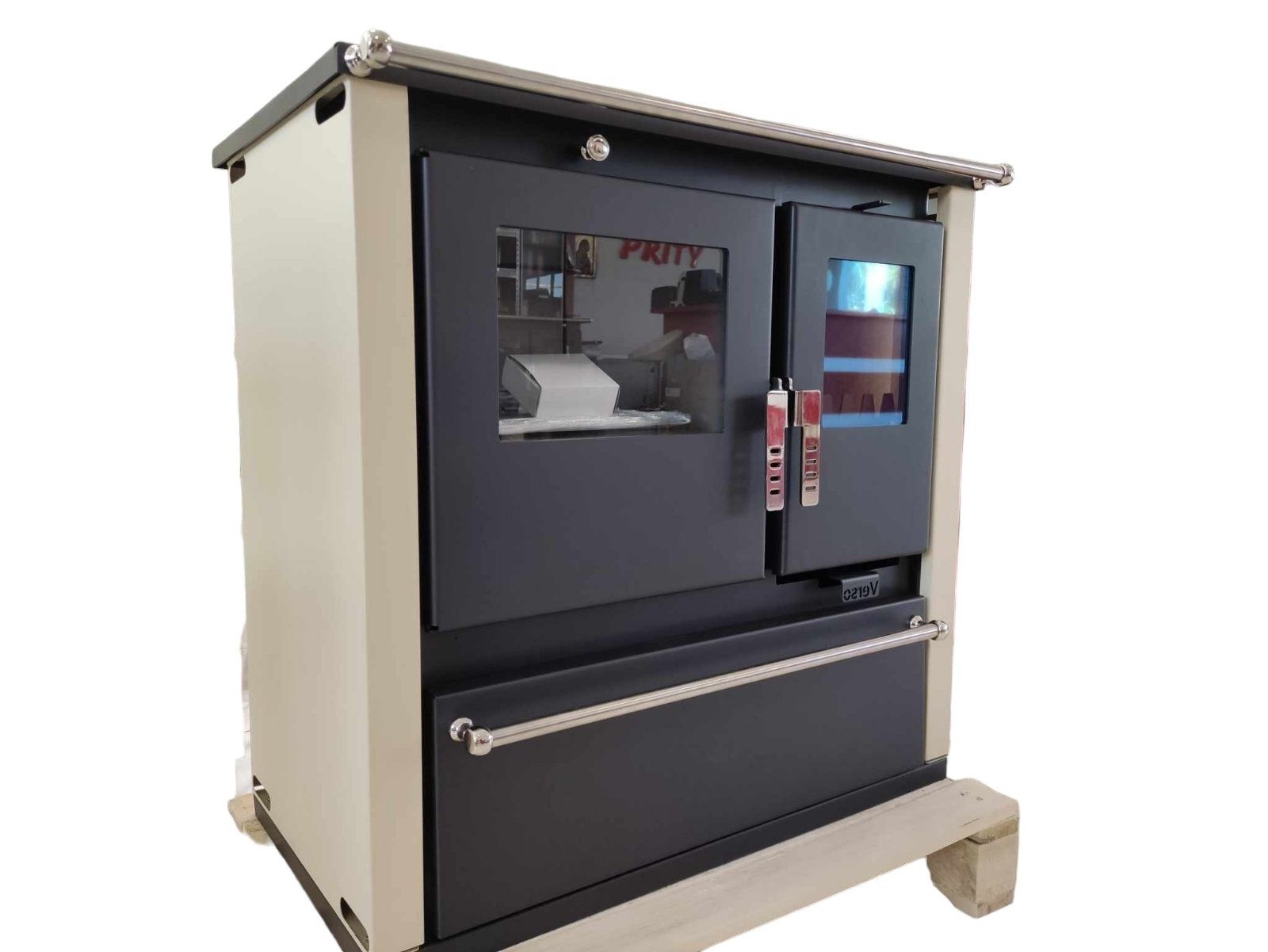 Verso Kaminofen CS PLUS INOX Ivory links günstig online kaufen