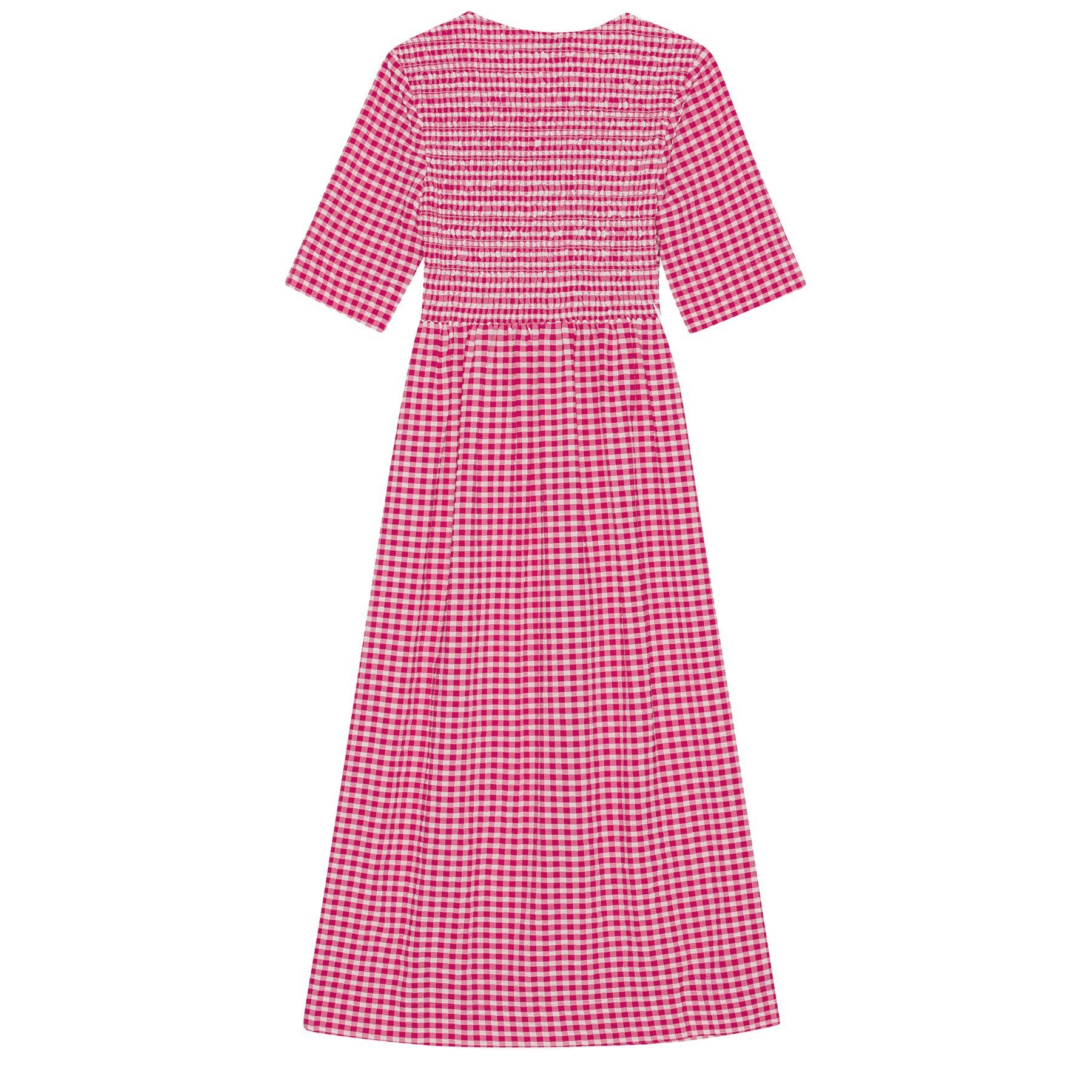GANNI Midikleid Kleid SEERSUCKER SMOCK