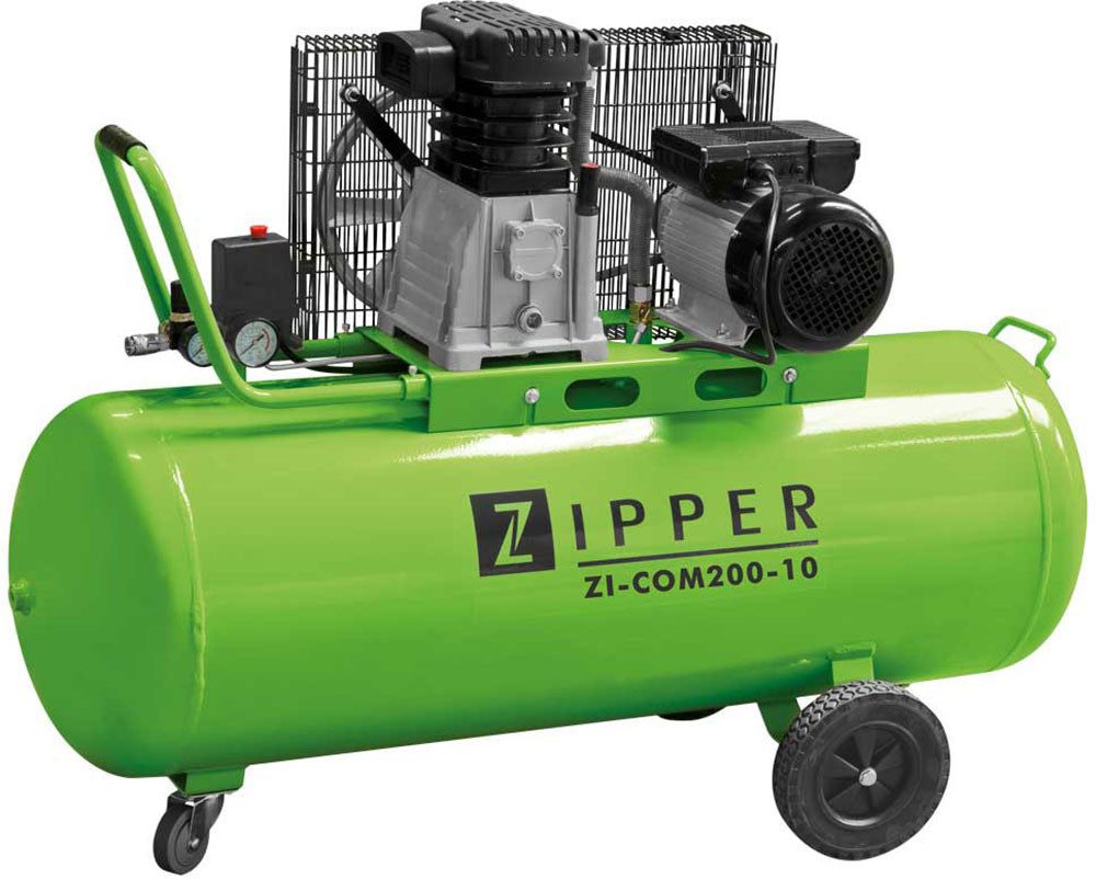 ZIPPER Kompressor, 2200 W, max. 10 bar, 200 l, Kesselvolumen von 200 Liter