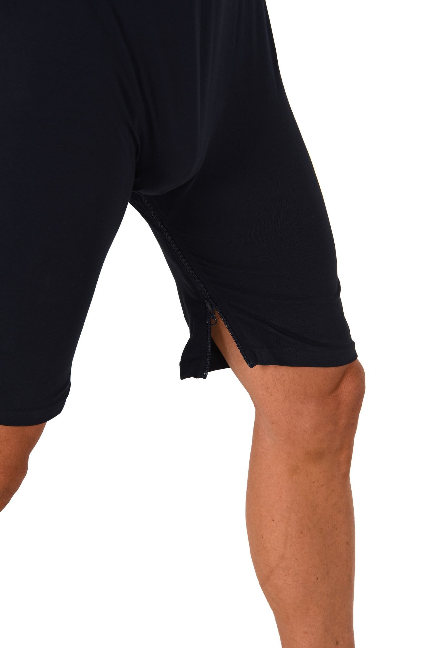 Normann Pyjama Pflegebody kurzarm - UNISEX - mit Beinreißverschluss
