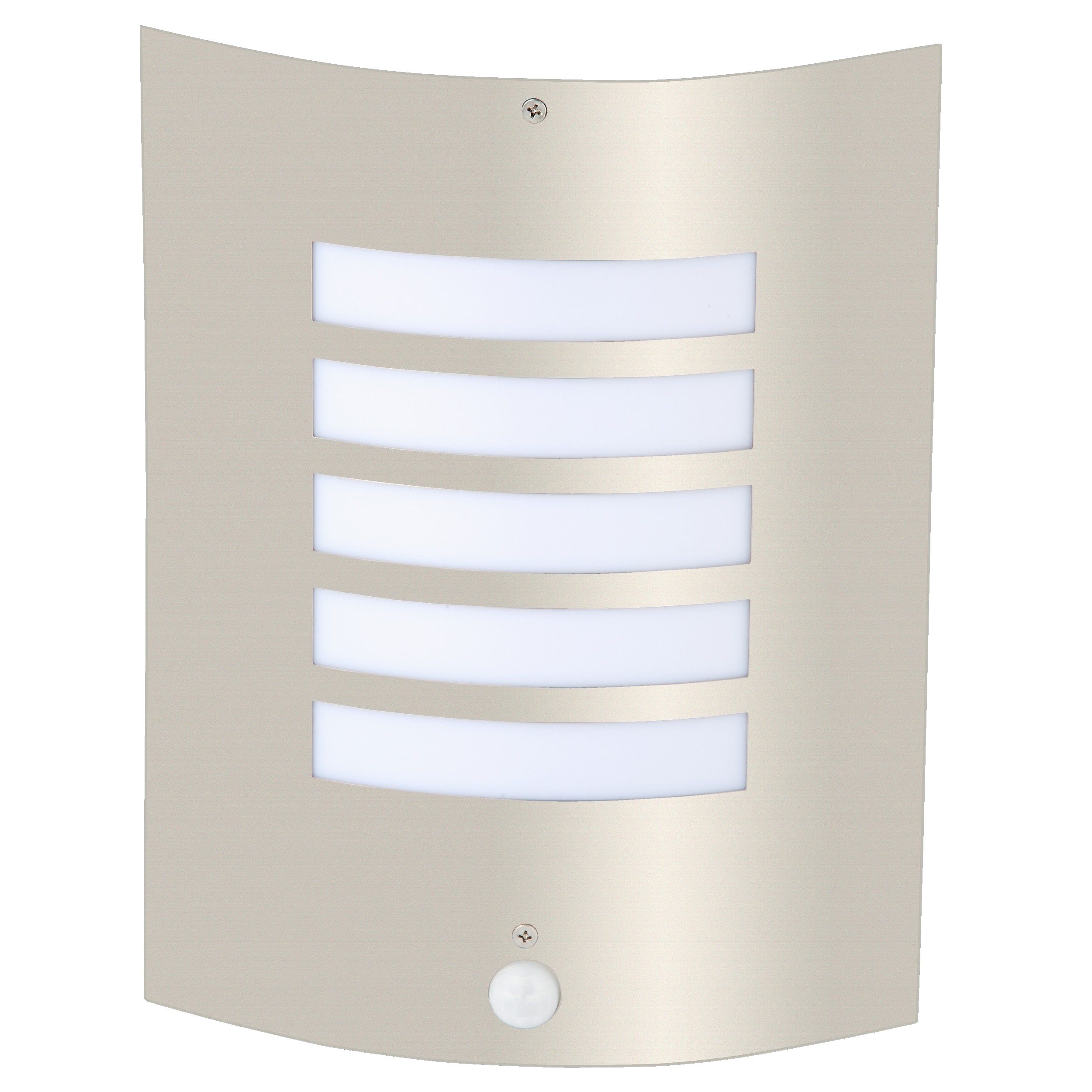 Lightbox Wandleuchte, Bewegungsmelder, ohne Leuchtmittel, Außen Wandlampe mit Bewegungsmelder, 29 cm Höhe, E27, max. 60 W, IP44
