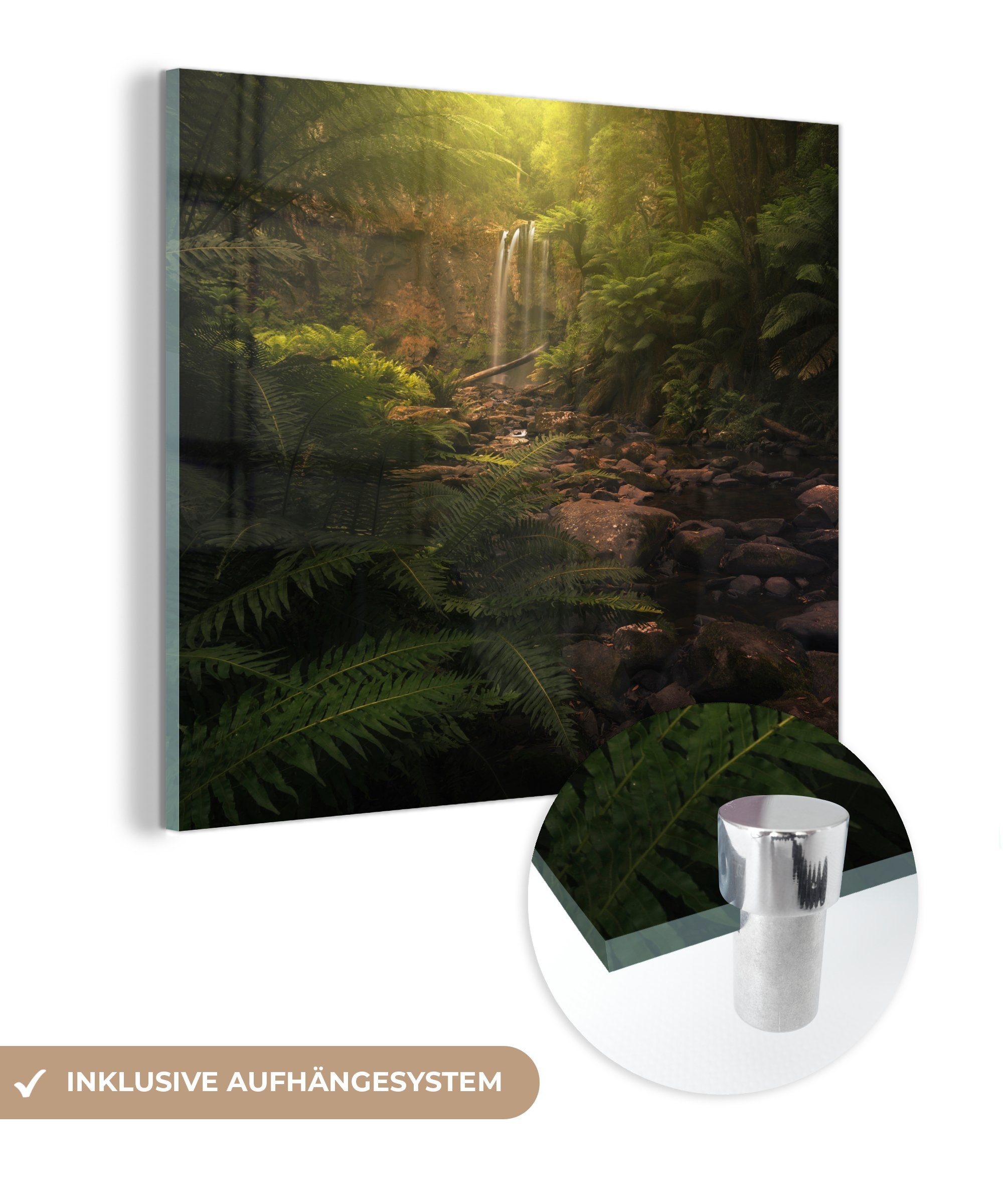 MuchoWow Acrylglasbild Trockene Natur, (1 St), Glasbilder - Bilder auf Glas Wandbild - Foto auf Glas - Wanddekoration