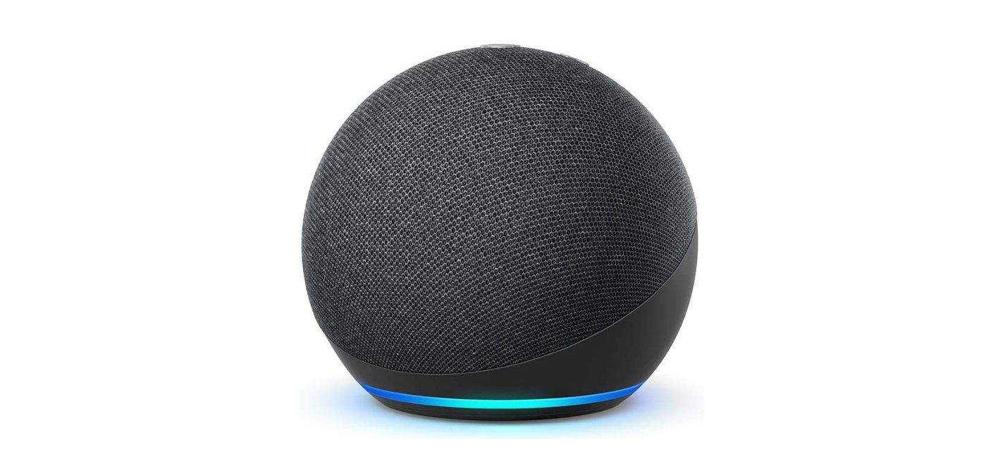 Amazon Echo Dot 4. Generation Smart Amazon Alexa Stoff Speaker Anthrazit  schwarz Bluetooth-Lautsprecher