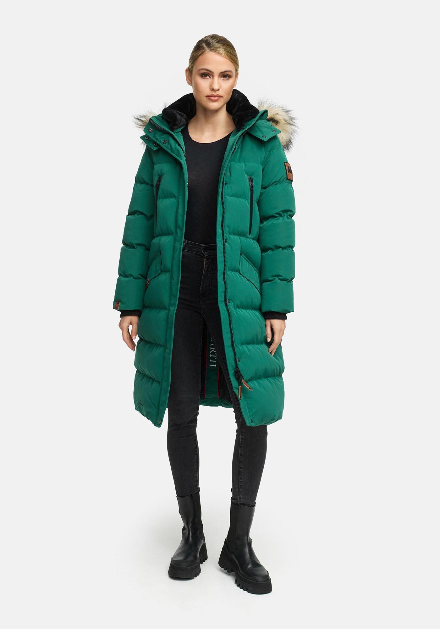 Marikoo Parka Schneesternchen langer Parka mit abnehmbarer Kapuze