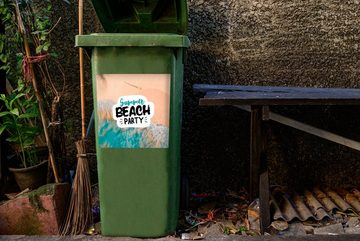 MuchoWow Wandsticker Sommer - Sprichwörter - Strand - Meer (1 St), Mülleimer-aufkleber, Mülltonne, Sticker, Container, Abfalbehälter