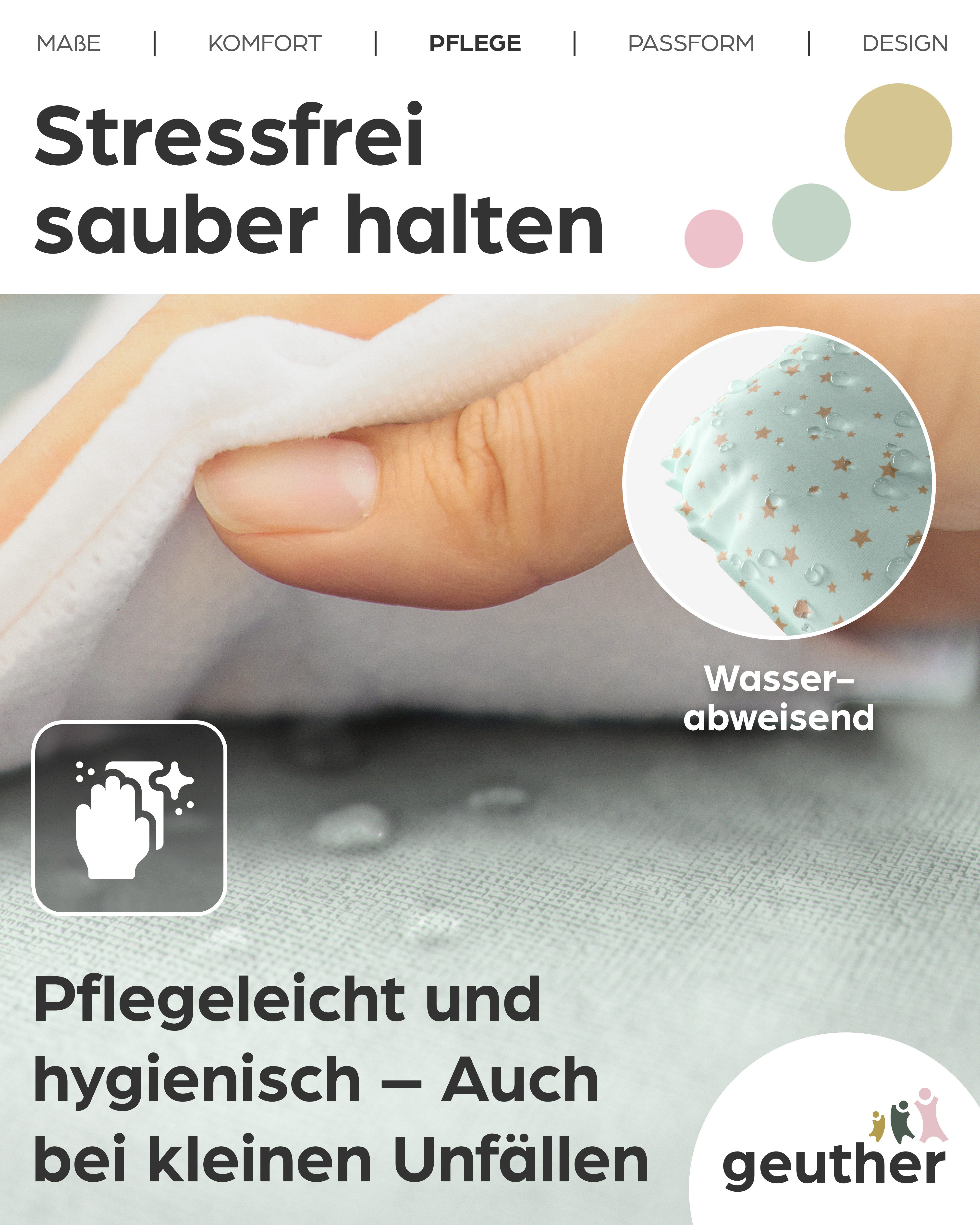 Geuther Wickelauflage Wickelauflage Lilly Wickelunterlage Wickelmulde, Made in Europe