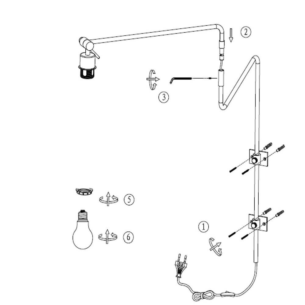 Steinhauer LIGHTING Wandleuchte, Wandleuchte Wandlampe Bambus Wohnzimmerlampe Schlafzimmerleuchte