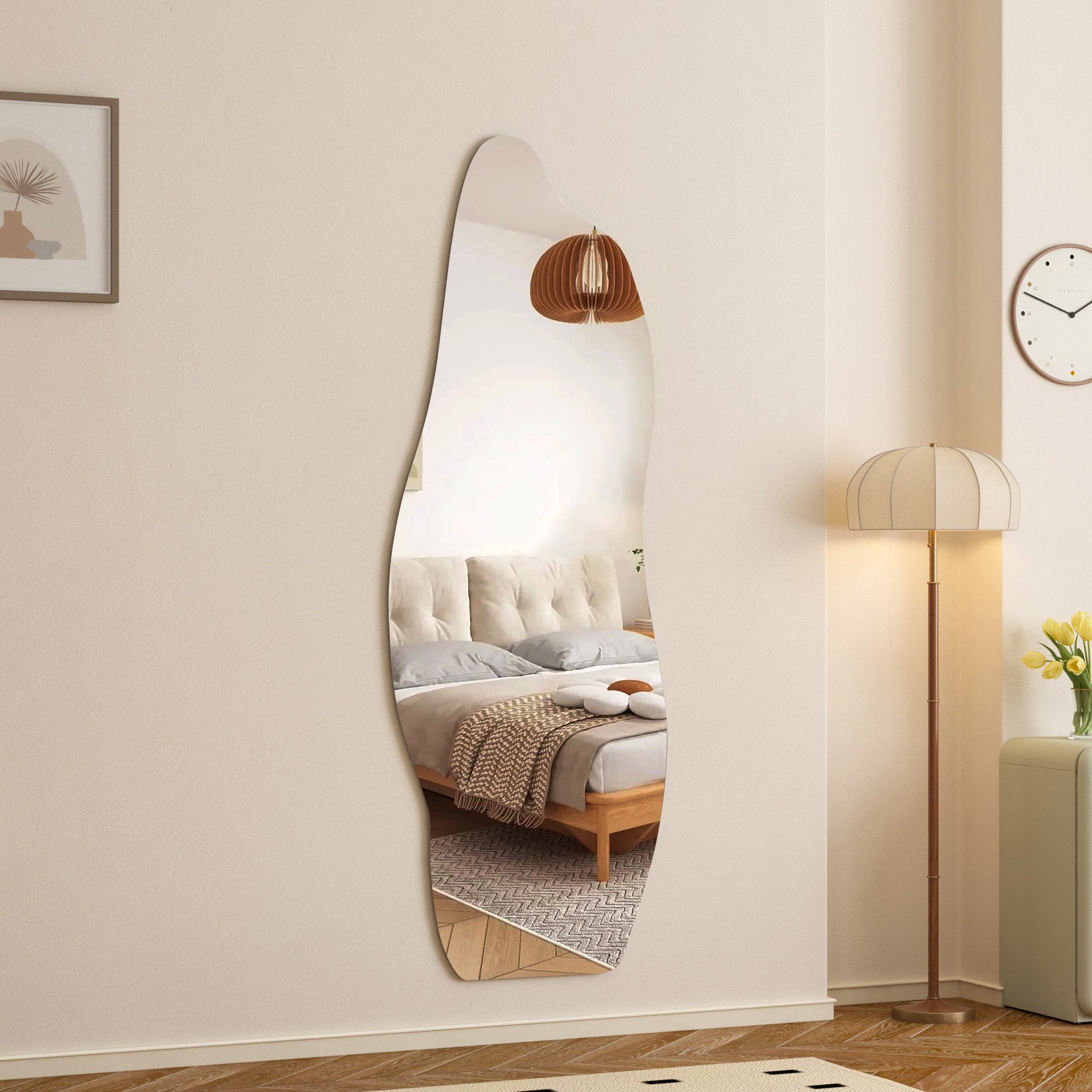 Boromal Ganzkörperspiegel groß 165x60cm Wandspiegel Asymmetrisch Dekospiege günstig online kaufen