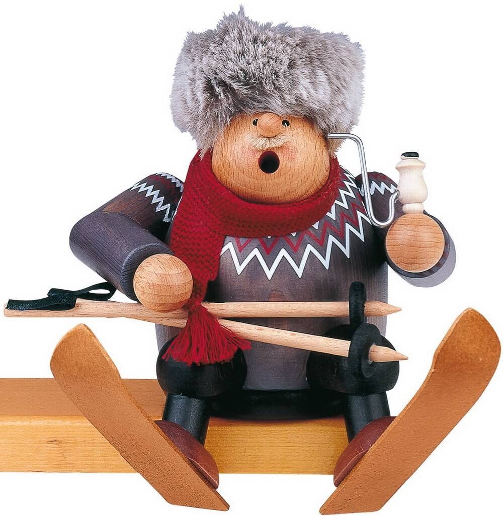 KWO Kunstgewerbe Werkstätten Räuchermännchen Räuchermännchen Kantenhocker Schanzenhocker, 17 cm von KWO, Räuchermännchen, Kantenhocker, Schanzenhocker