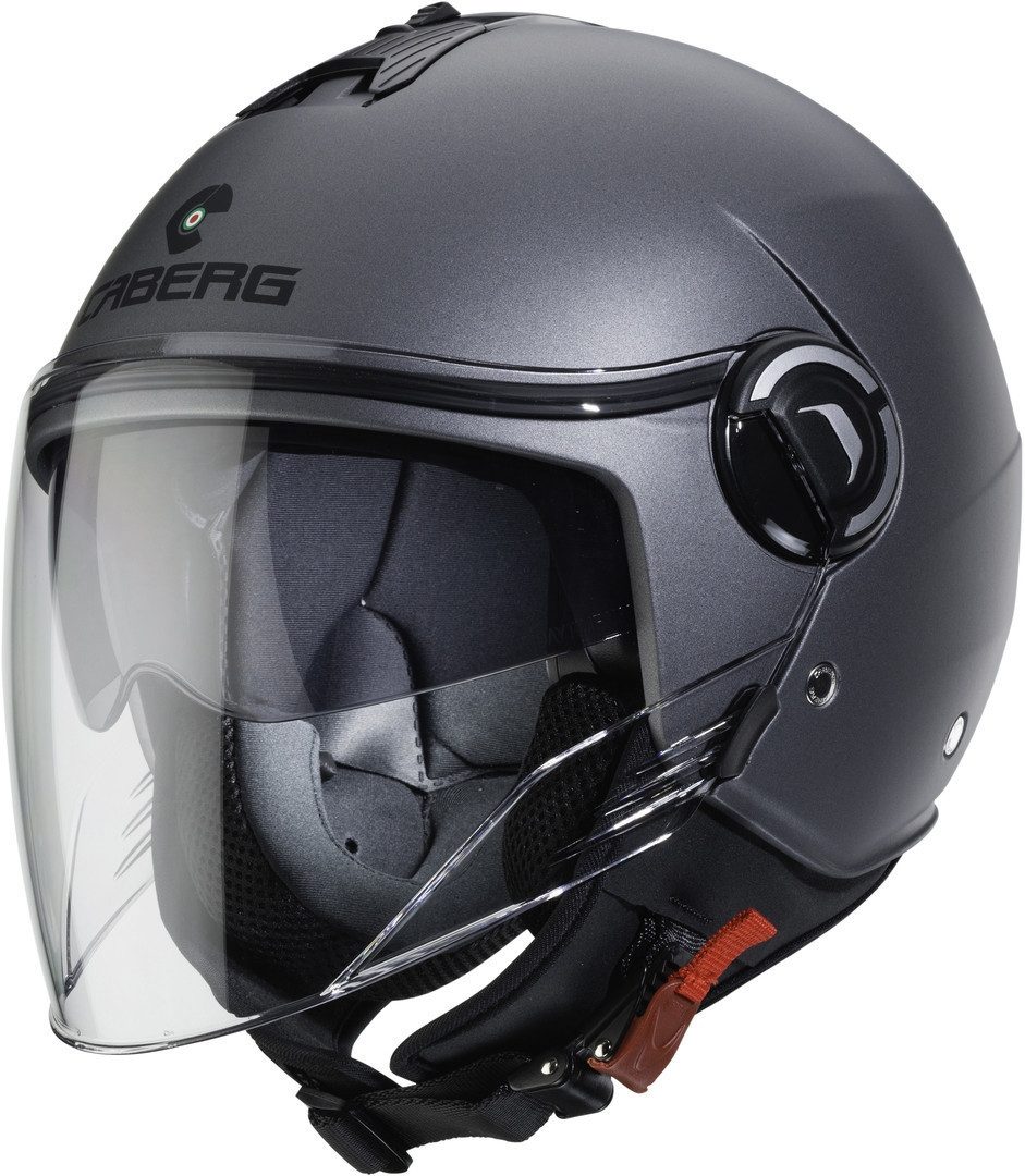 Caberg Motorradhelm Riviera V4 X Jethelm, integriertes Sonnenvisier,vorbereitet für Kommunikationssystem