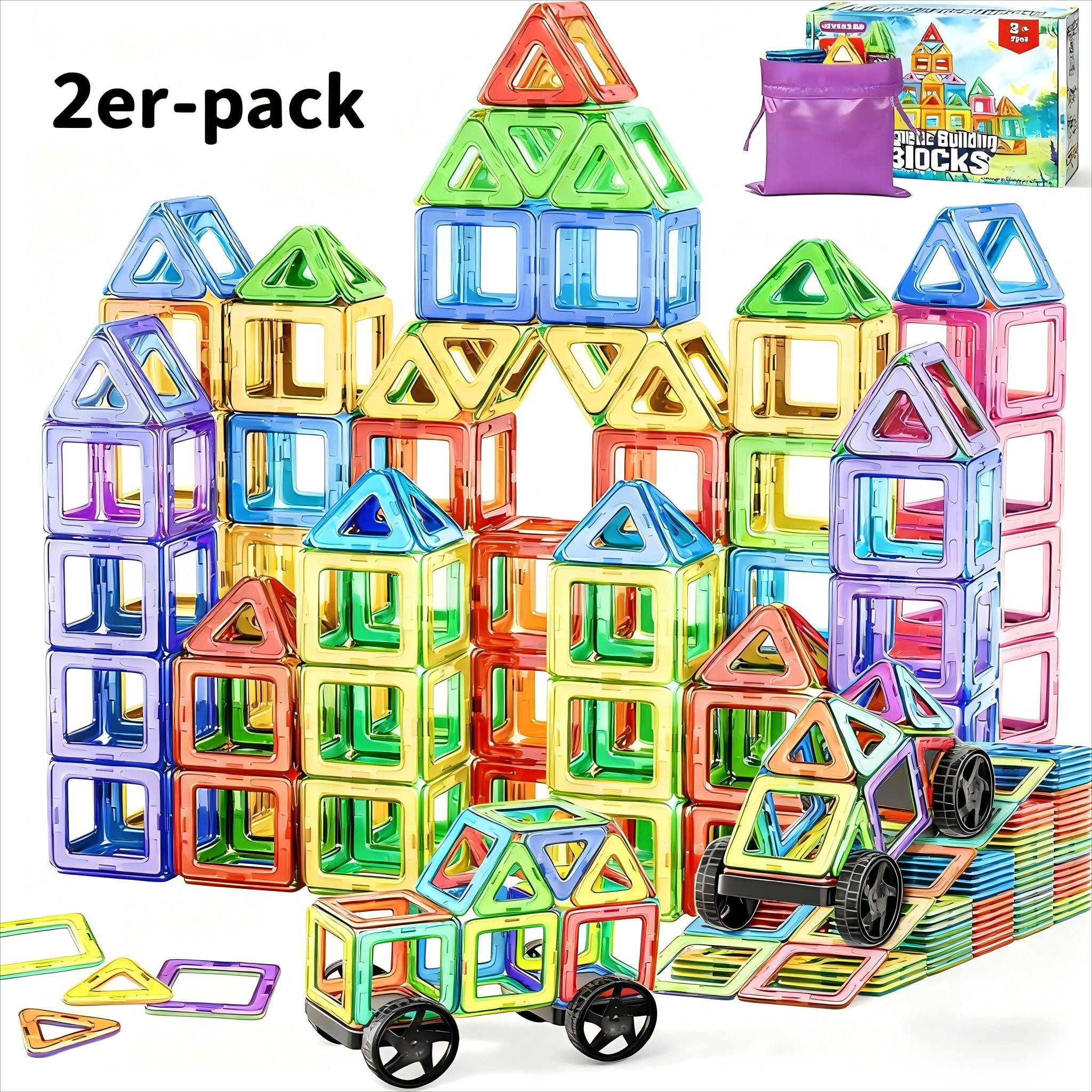 POPOLIC Magnetische Bausteine 50 Teile Magnetspielbausteine, (Magnetspielze günstig online kaufen