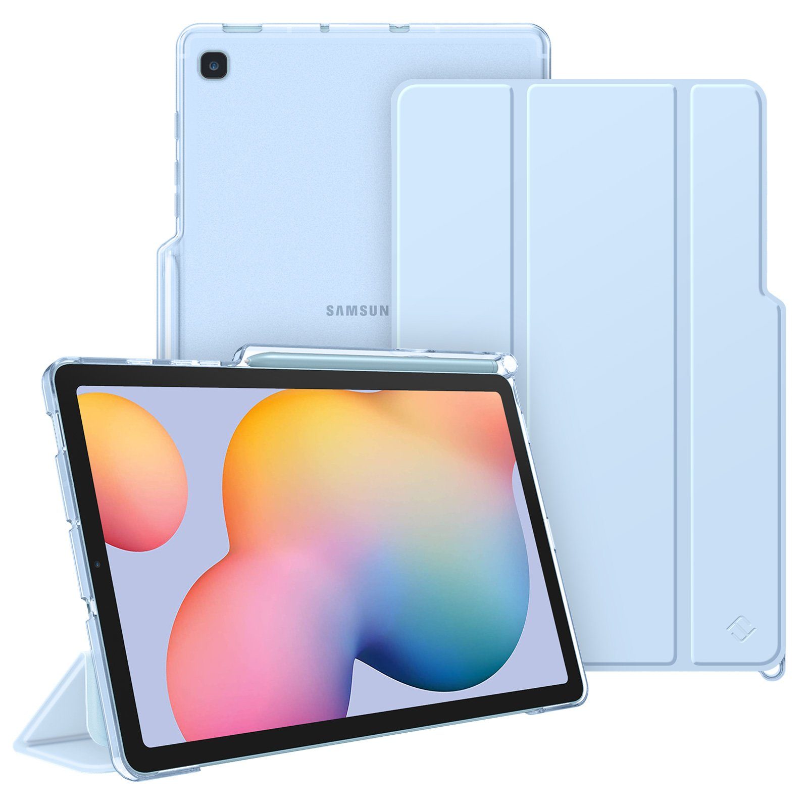Fintie Tablet-Hülle für Samsung Galaxy Tab S6 Lite 10,4 Zoll 2024/2022/2020 Tablet, Slim Hülle mit Transparenter Rückseite und Auto Schlaf/Wach Funktion