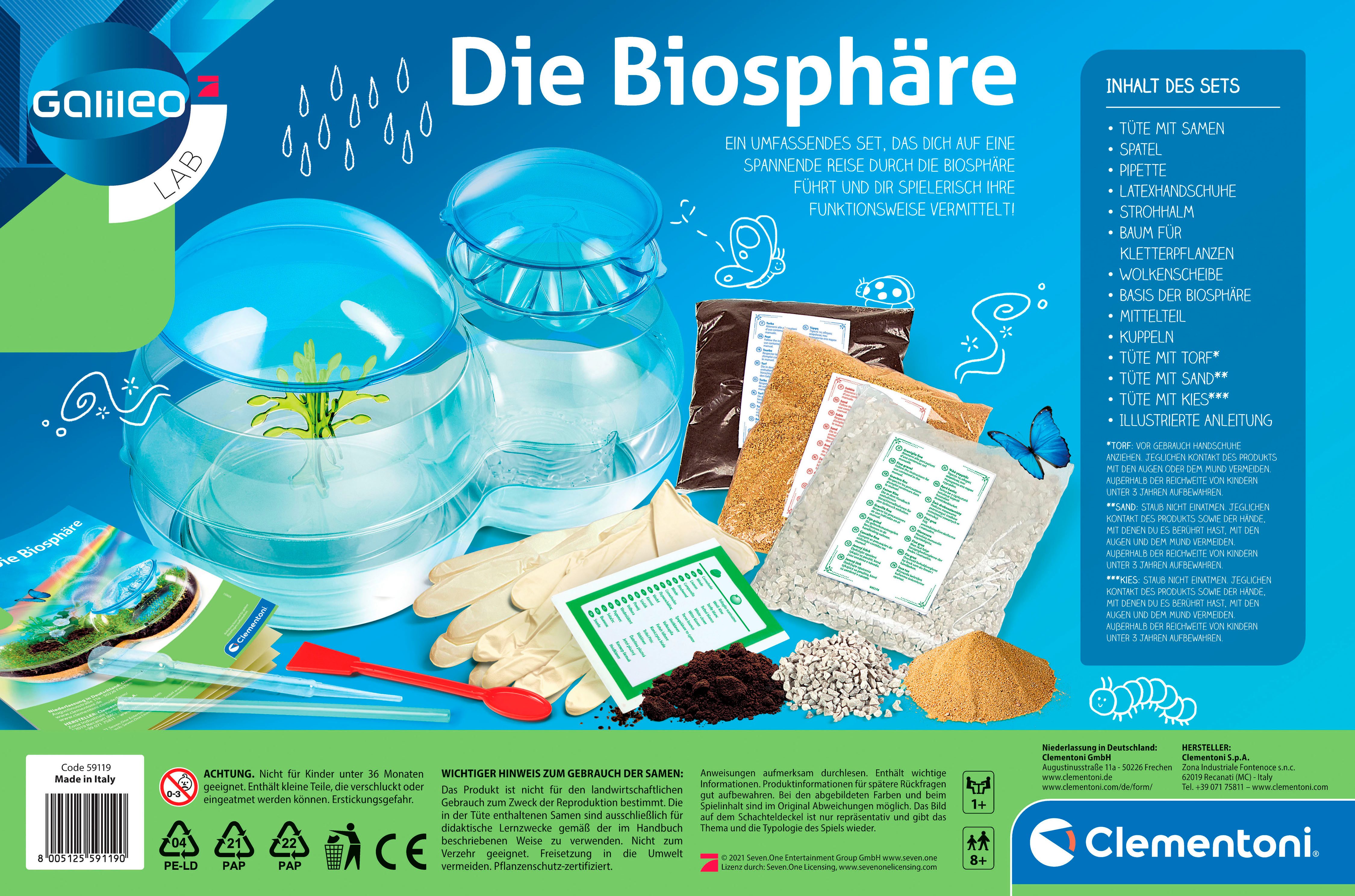 Clementoni® Experimentierkasten Galileo, Die Biosphäre, Made in Europe