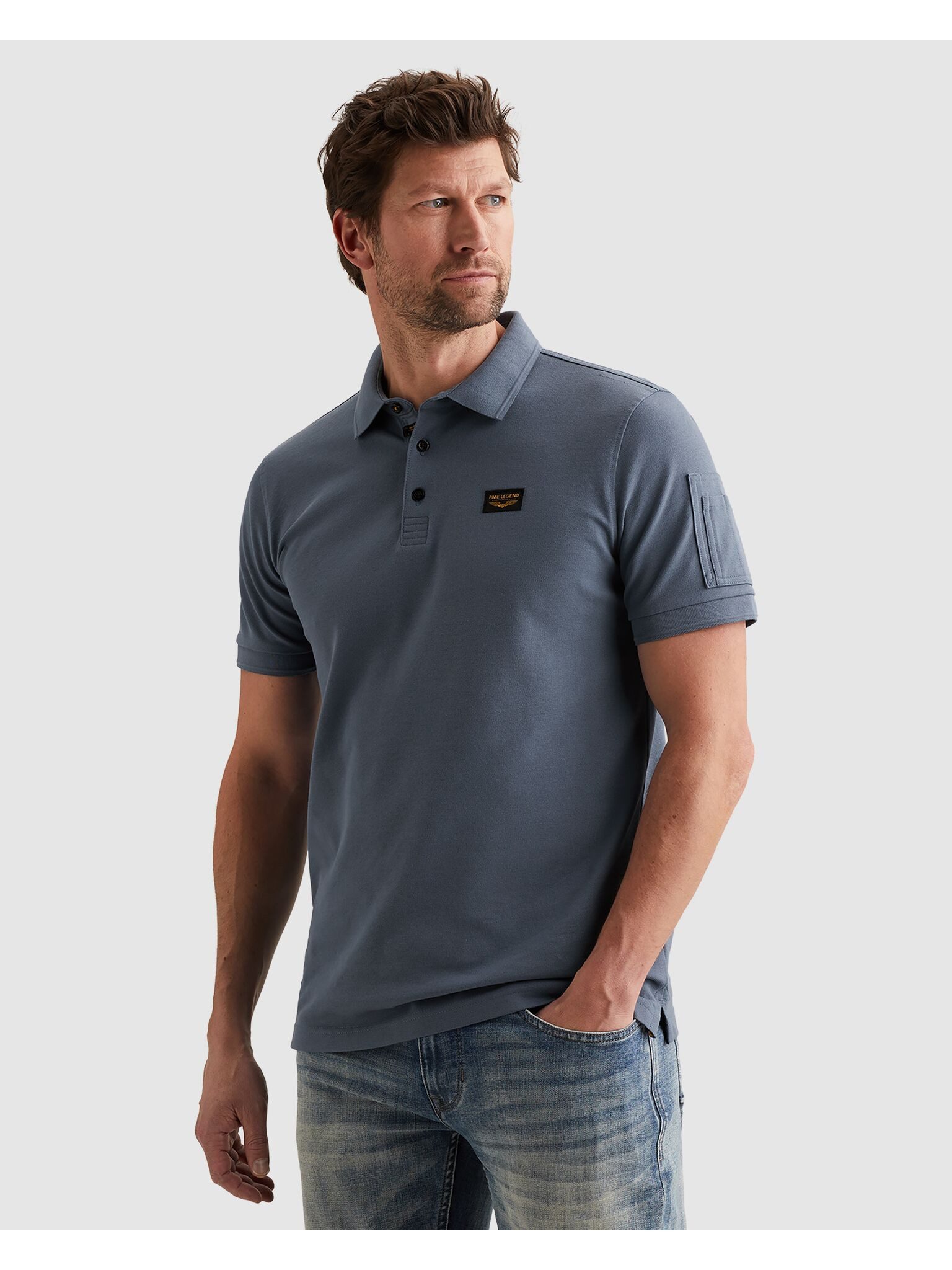 PME LEGEND Poloshirt mit Logostickerei