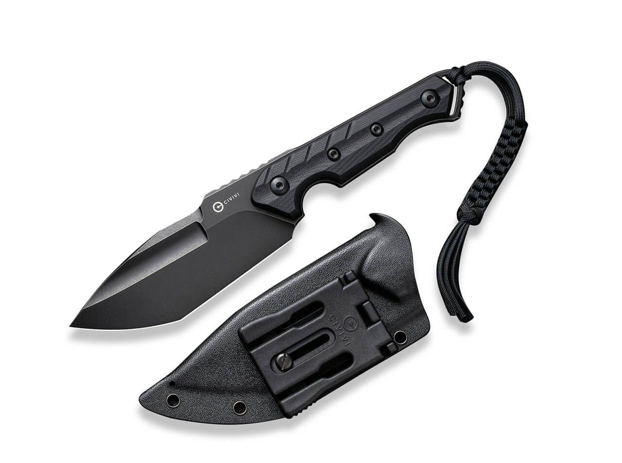 CIVIVI Survival Knife CIVIVI Kydexscheide, Black Maxwell Messer G10 St) (1 feststehendes mit