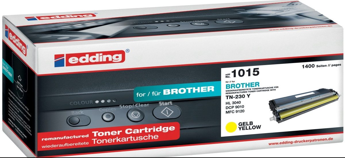 edding Tonerpatrone Toner kompatibel mit Brother TN 230 yellow