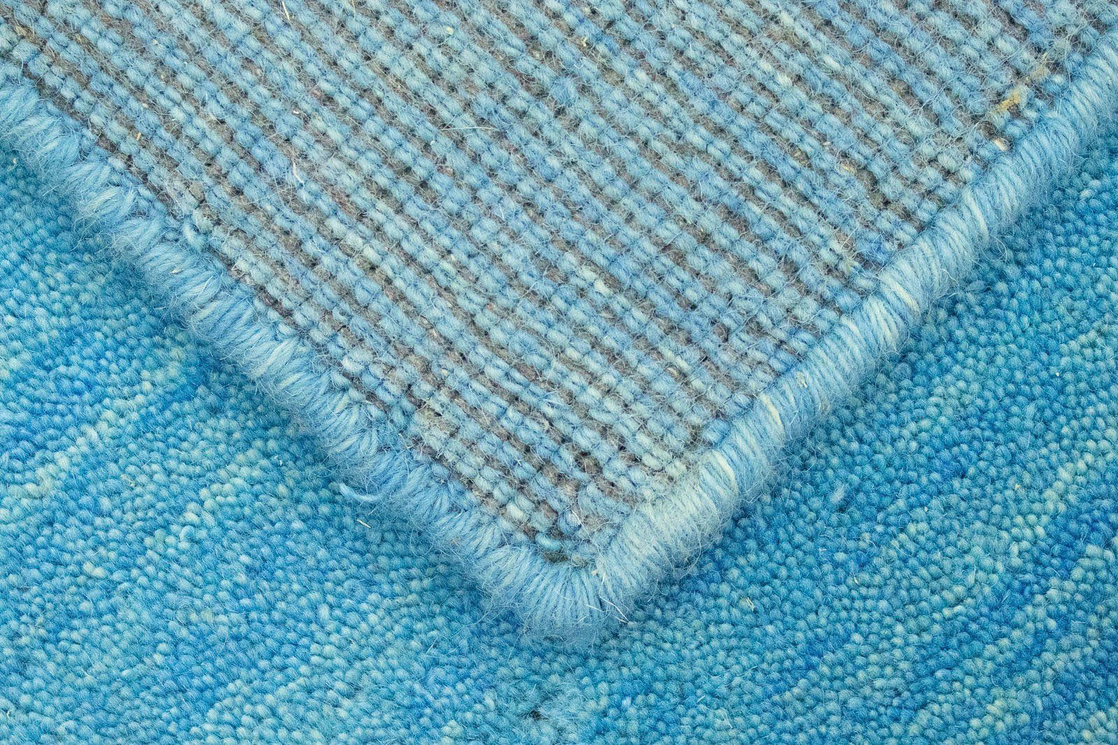 GABBEH Tiermotiv Schurwolle, morgenland, Uni Höhe: rechteckig, mm, ASTERIA, 18 blau Läufer