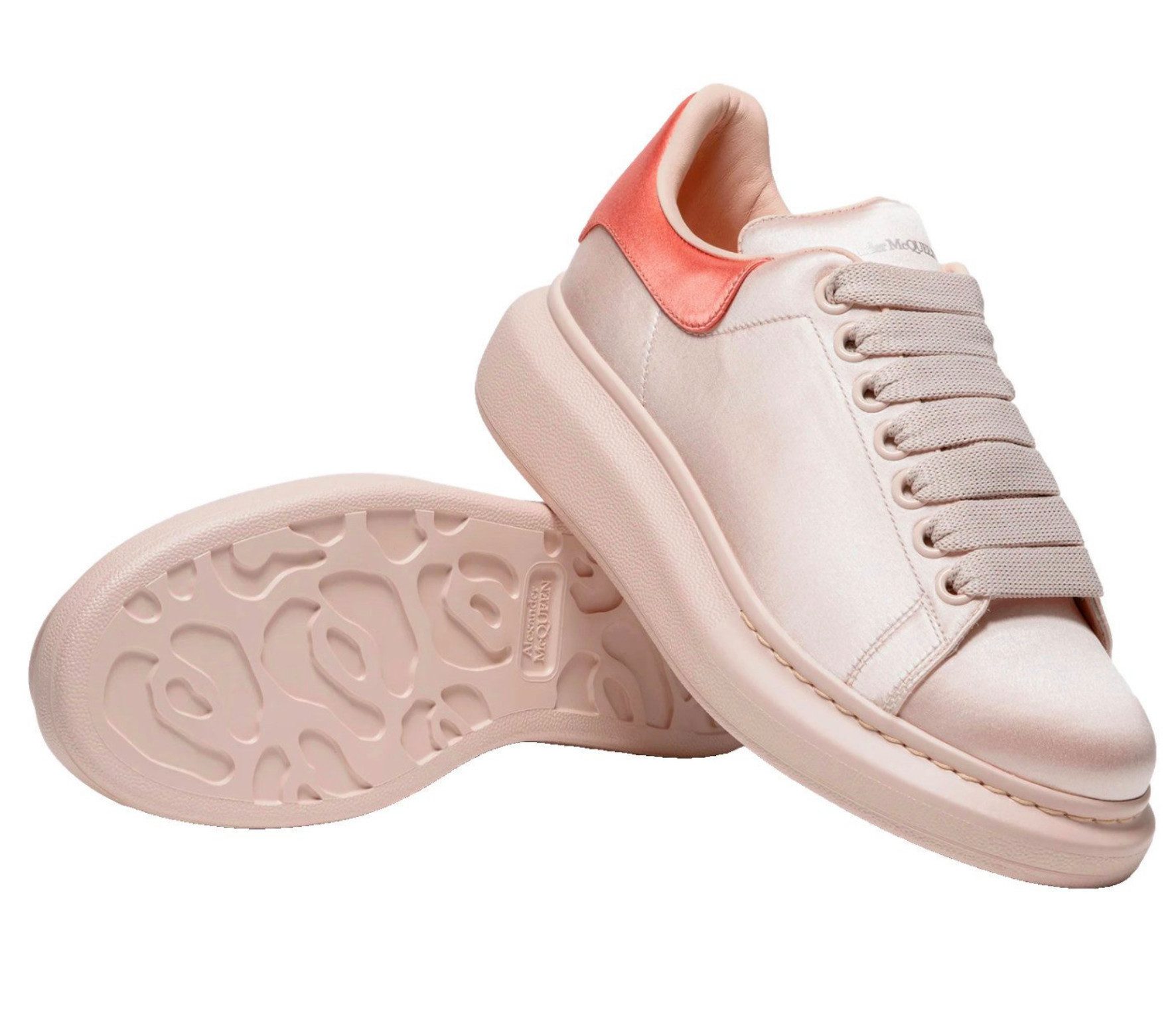 ALEXANDER MCQUEEN Oversized Seide Satin Sneaker Sneaker aus Leder mit auffä günstig online kaufen
