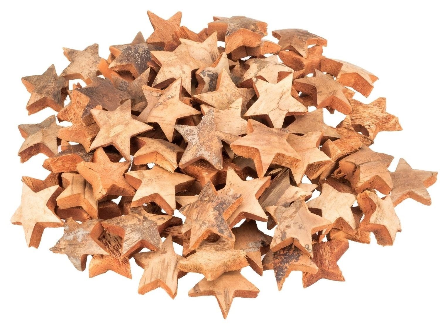 Bastelnaturmaterial Kokos Stern Natur, Durchmesser 7cm, verpackt mit 100 Stück