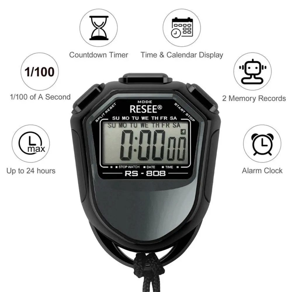 Sport-Knight® Stoppuhr Digitale Stoppuhr mit LCD – ideal für Sport, Laufen, Schwimmen