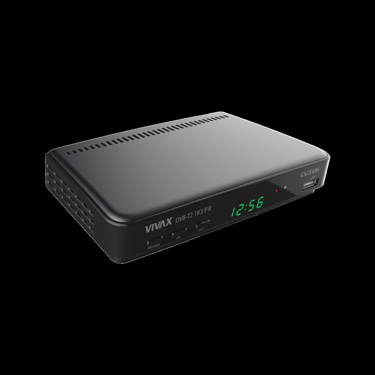 Vivax DVB-T2 183 PR, DVB-T2 Receiver H.265 H.264, (LAN) / DVB-T DVB-T2 MPEG4 HD