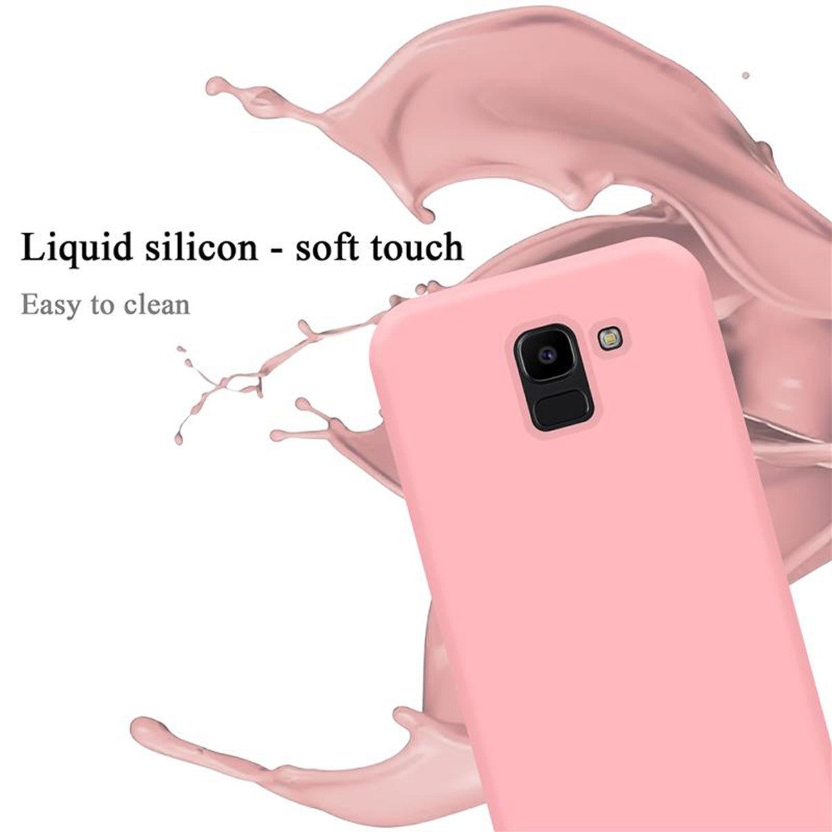 Cadorabo Handyhülle für Samsung Galaxy J6 2018 Hülle Samsung Galaxy J6 2018, Flexible Hülle TPU Silikon Schutzhülle Back Cover Case