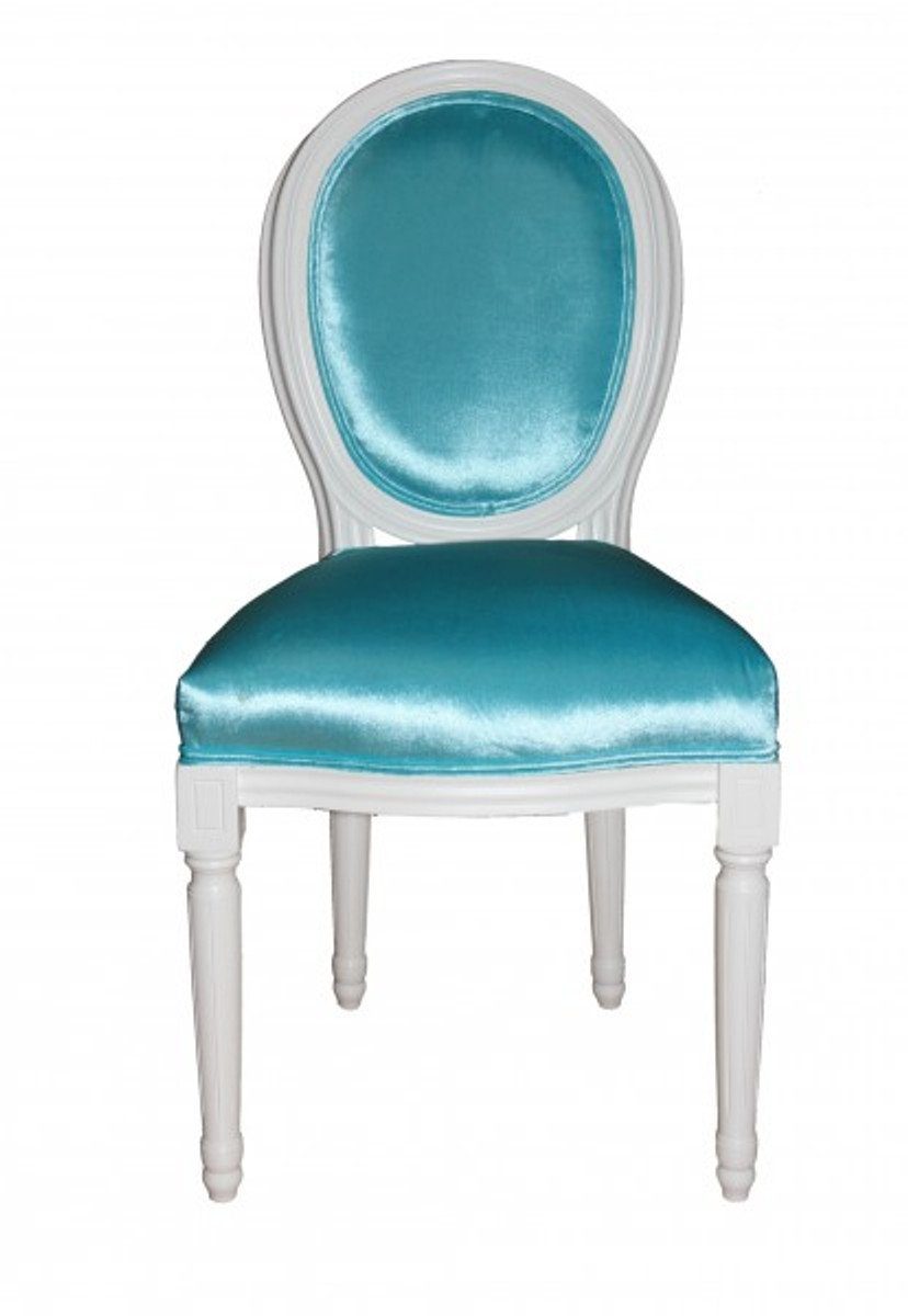 Casa Padrino Esszimmerstuhl Barock Esszimmer Stuhl Türkis - Designer Stuhl - Luxus Qualität