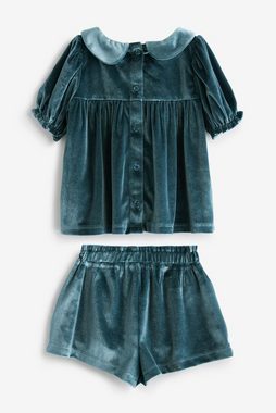 Next Langarmbluse Shorts und Bluse aus Samt (2-tlg)