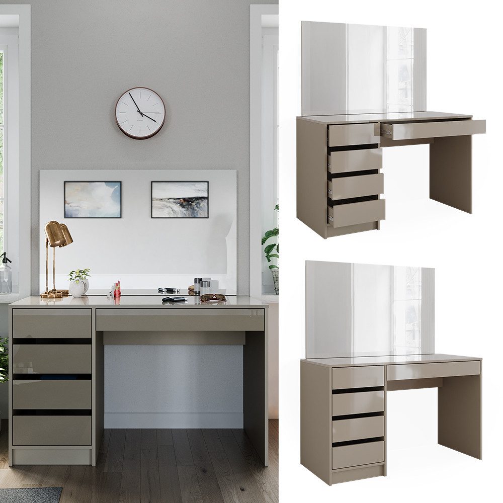 Vicco Schminktisch Sherry, Greige, 120 cm günstig online kaufen