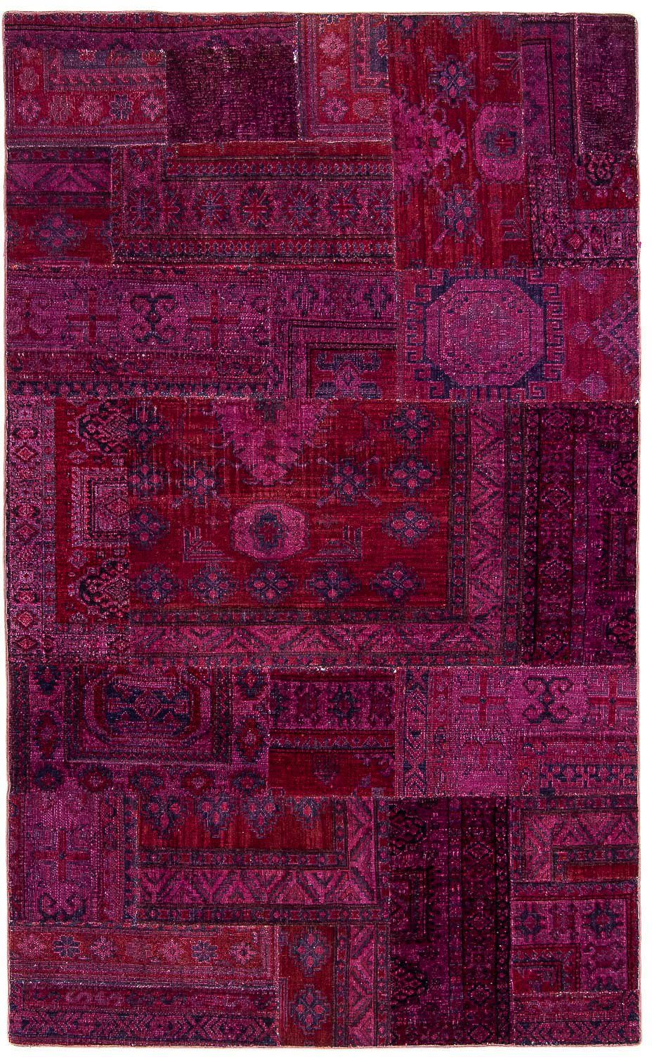 Zertifikat Patchwork 145 cm, Wollteppich Unikat Kazak mm, Höhe: rechteckig, 6 morgenland, 234 x mit