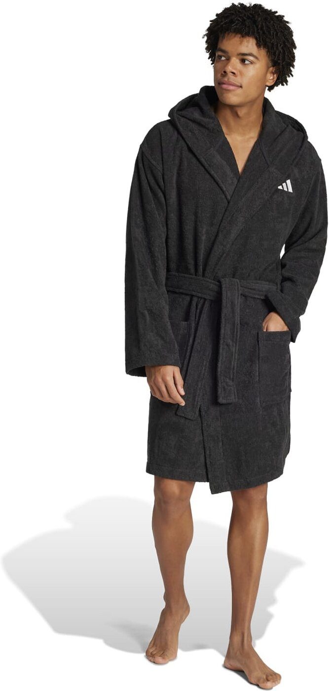 adidas Sportswear Bademantel BATHROBE HOODED BLACK günstig online kaufen