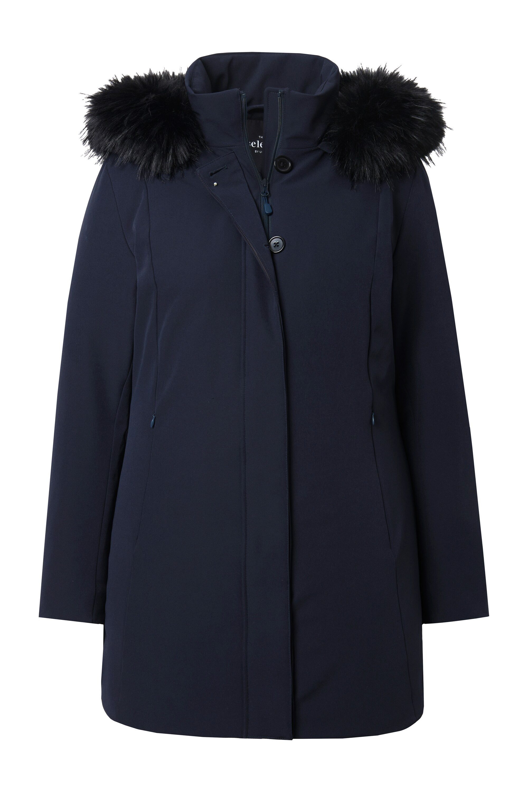 Ulla Popken Softshelljacke Funktionsjacke wasserdicht Kapuze Zipptaschen günstig online kaufen